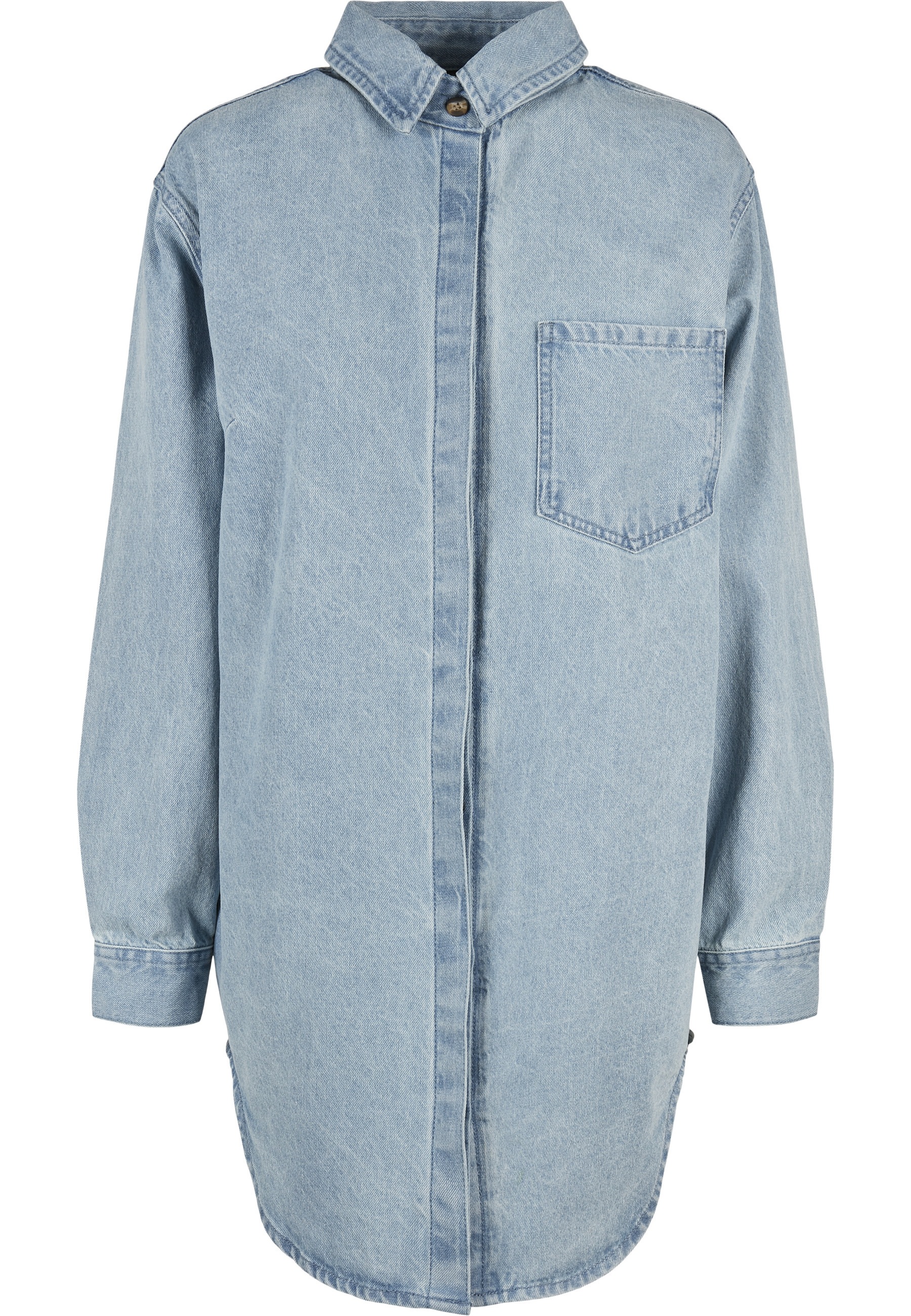 URBAN CLASSICS A-Linien-Kleid "Urban Classics Ladies Oversized Denim Shirt Dress" 1 tlg.