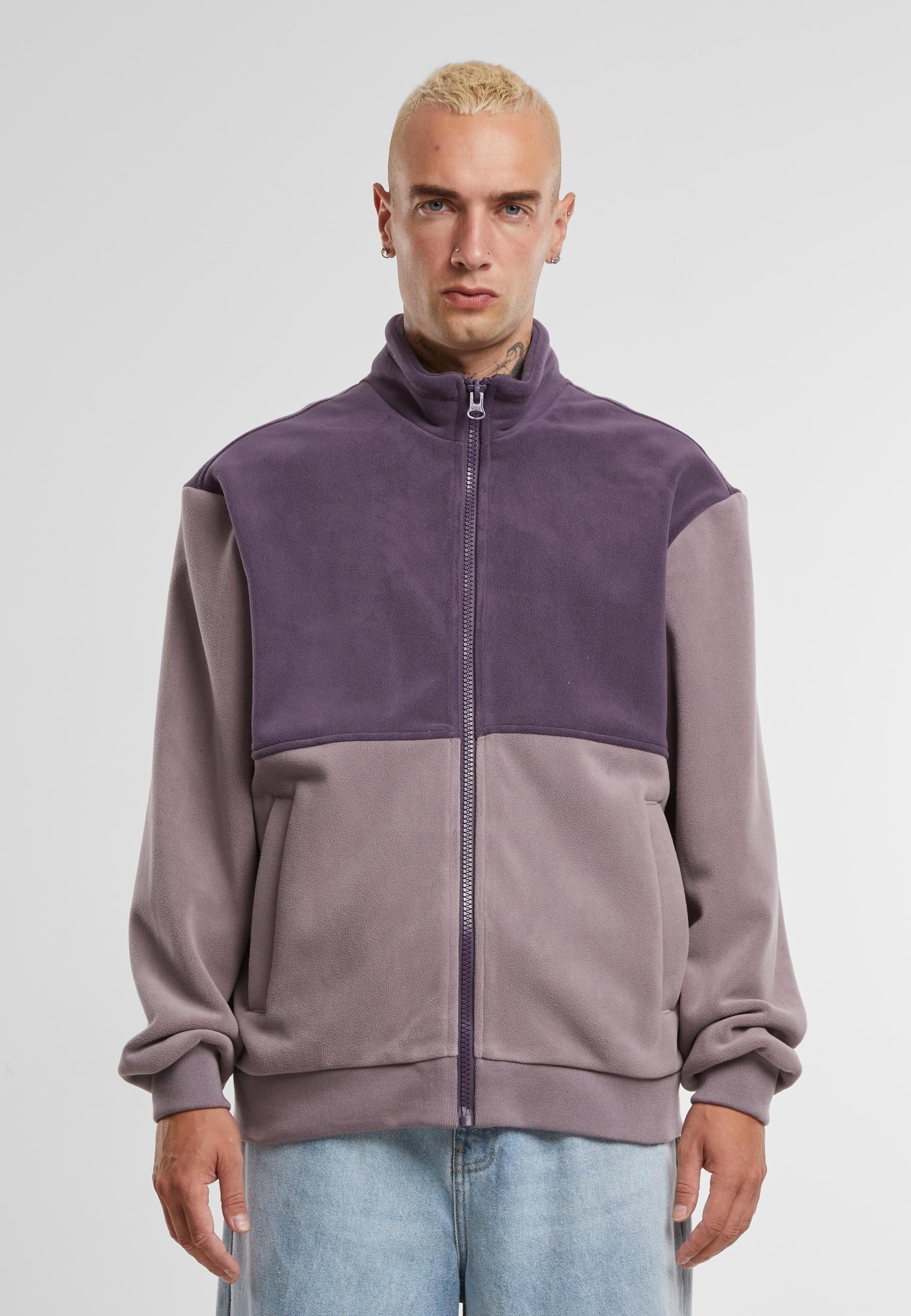 URBAN CLASSICS Allwetterjacke »Urban Classics Colour Block Polar Fleece Jacket«, (1 St.), ohne Kapuze
