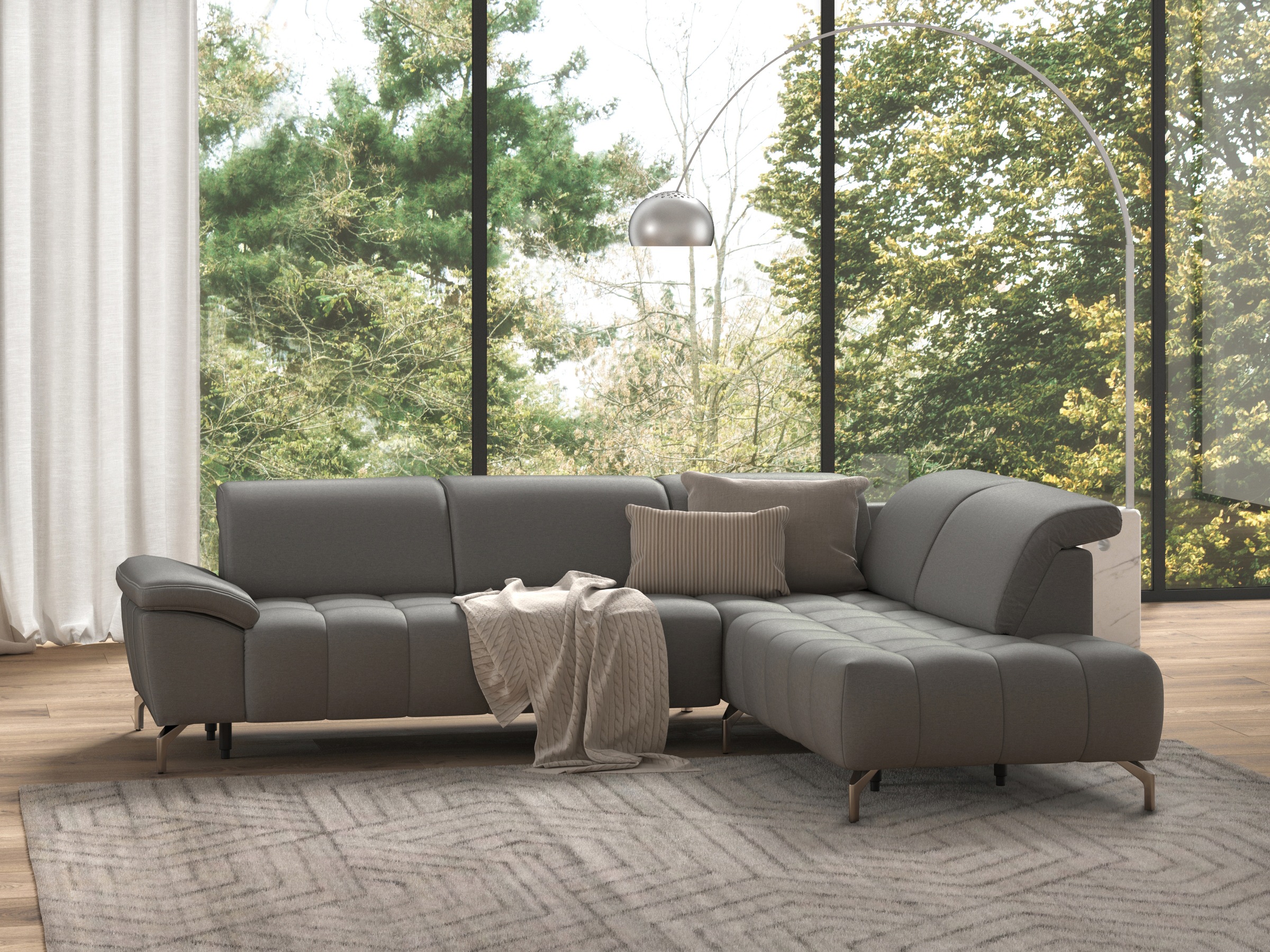 sit&more Ecksofa "Cool L-Form" wahlweise mit Kopfteilverstellung und Vorzie günstig online kaufen