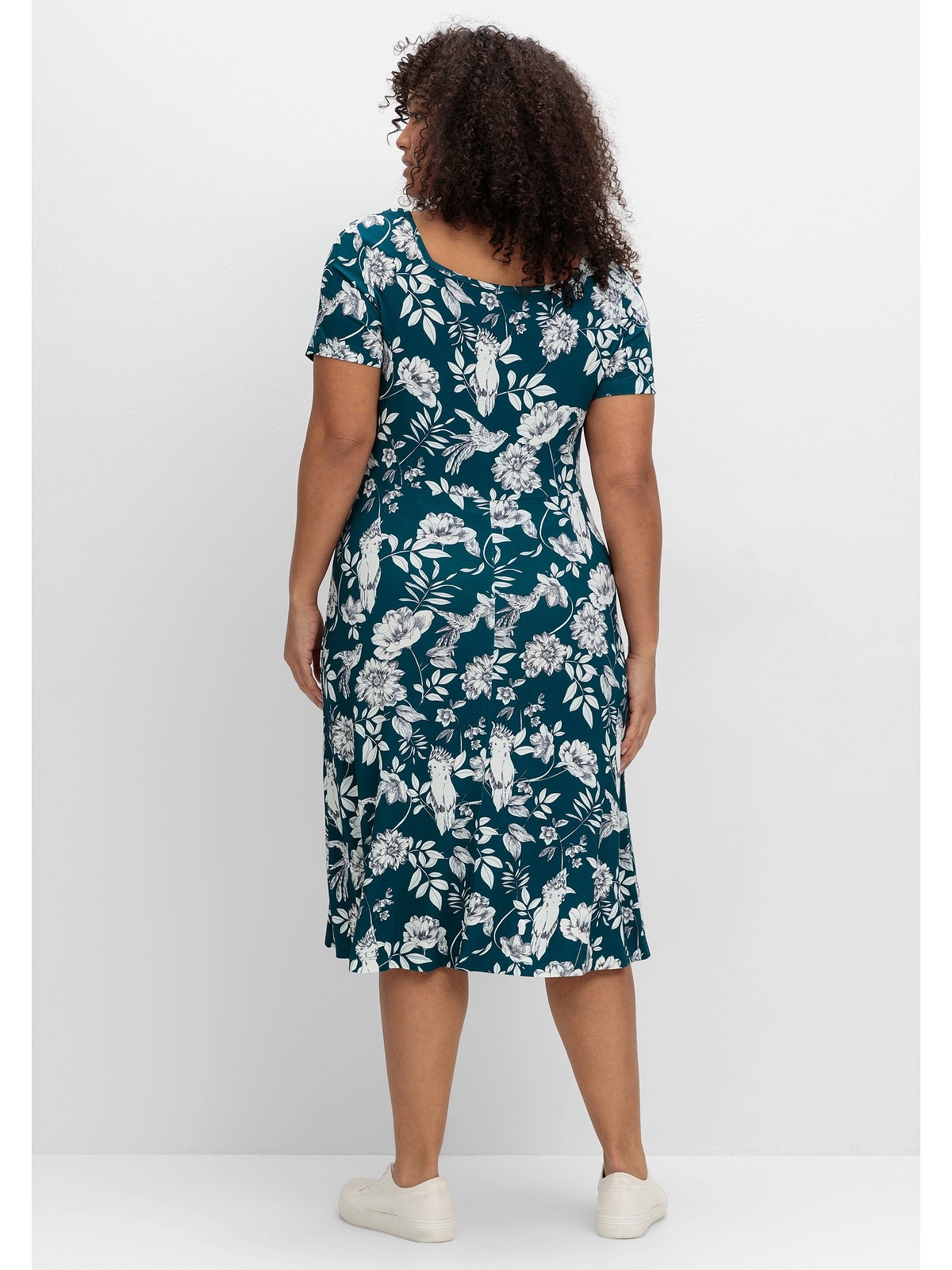 sheego by Joe Browns Jerseykleid "Große Größen", mit Blumendruck und Herzau günstig online kaufen