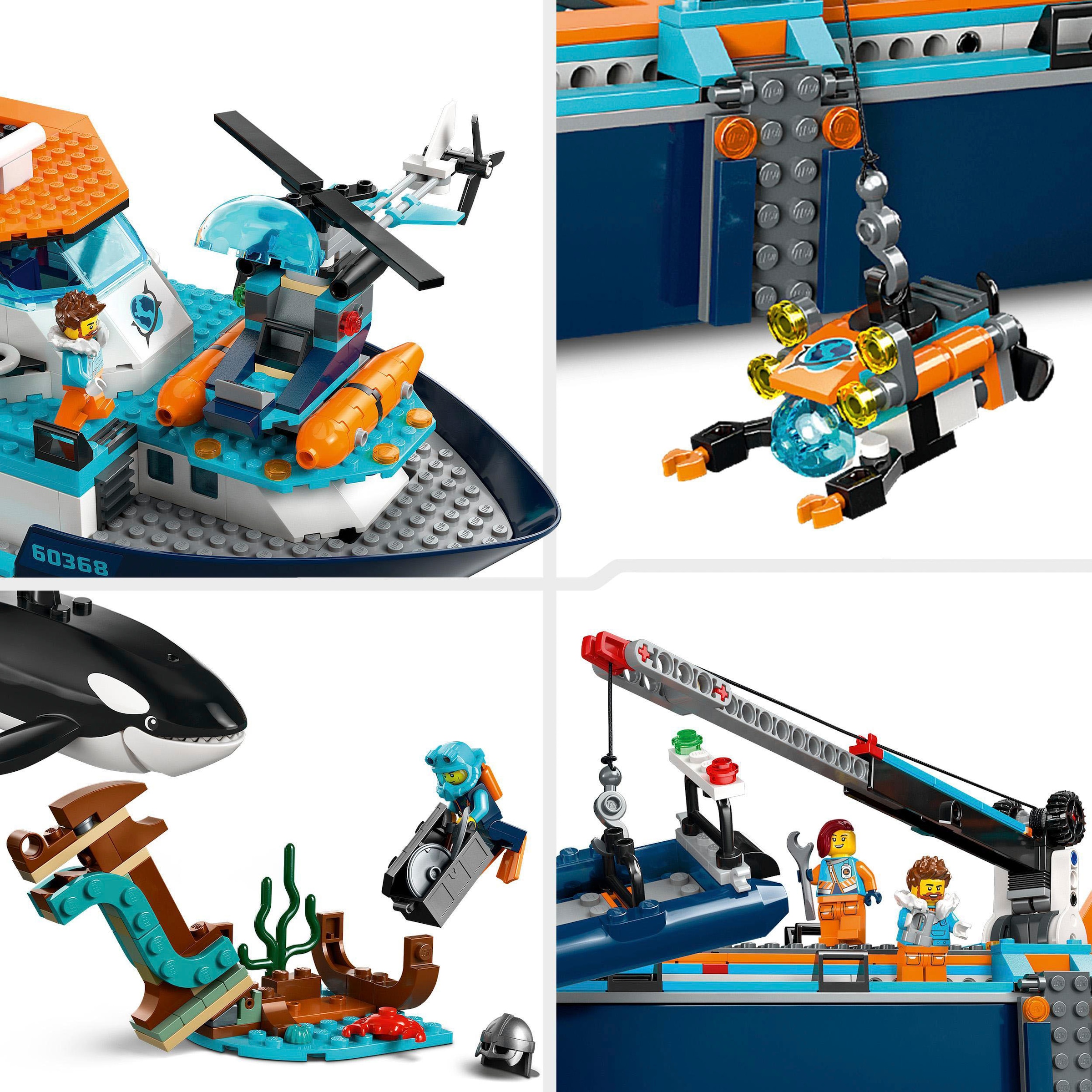 LEGO® Konstruktionsspielsteine »Arktis-Forschungsschiff (60368), LEGO® City«, (815 St.), Made in Europe