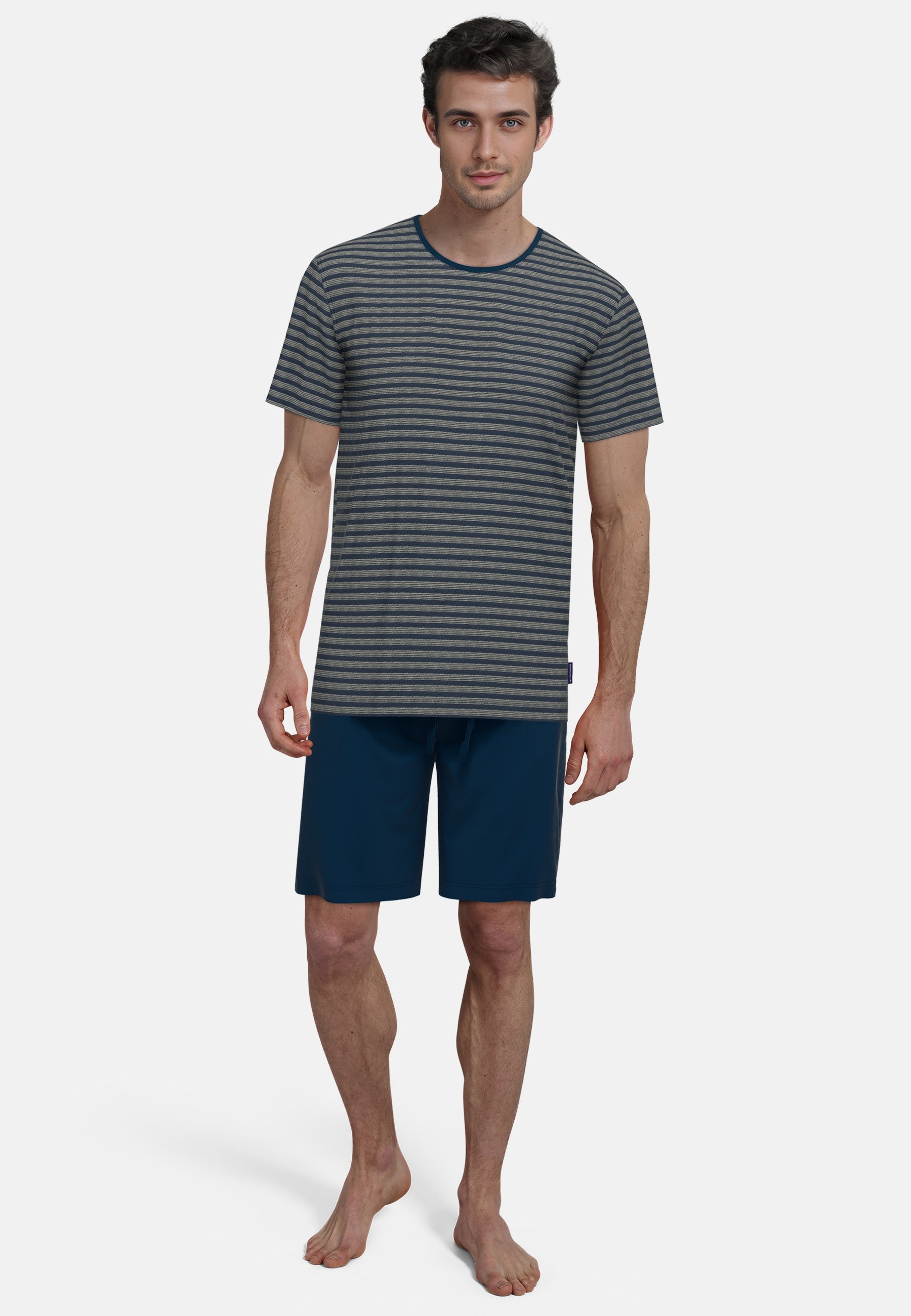 TOM TAILOR Shorty "Longford", (2 tlg.), Gestreiftes Oberteil, Uni Hose günstig online kaufen