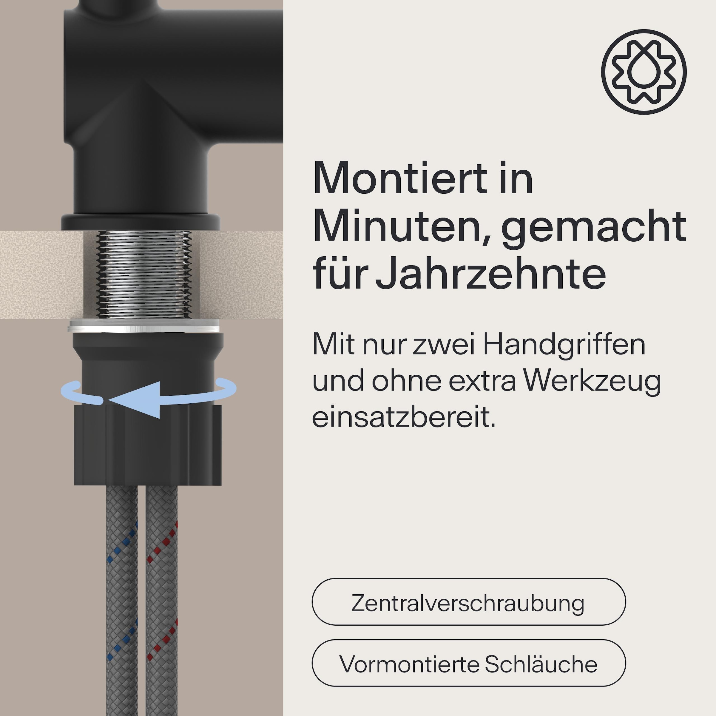 WASSERWERK Spültischarmatur »WK 4, Wasserhahn, Küche, Einhebelmischer«
