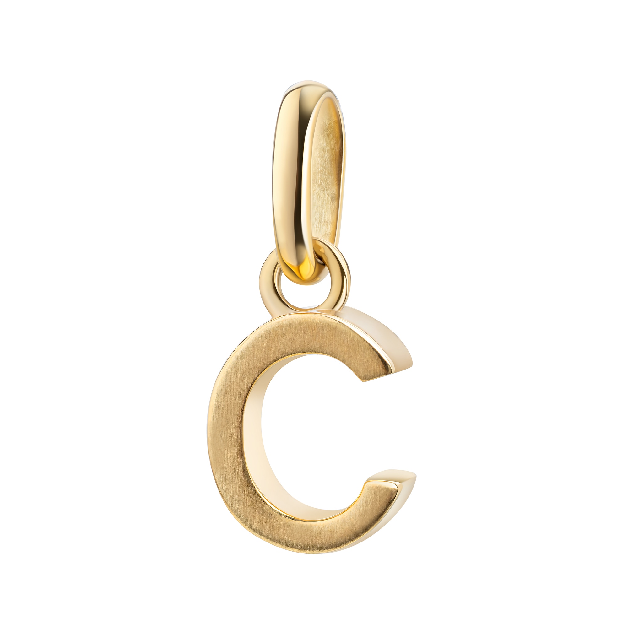 FIRETTI Damen Kettenanhänger "Schmuck Geschenk Gold 333 Halsschmuck Anhänger Buchstabe Alphabet", C, Gelbgold 333, 0,83 ggelbgoldfarben, Gelbgold