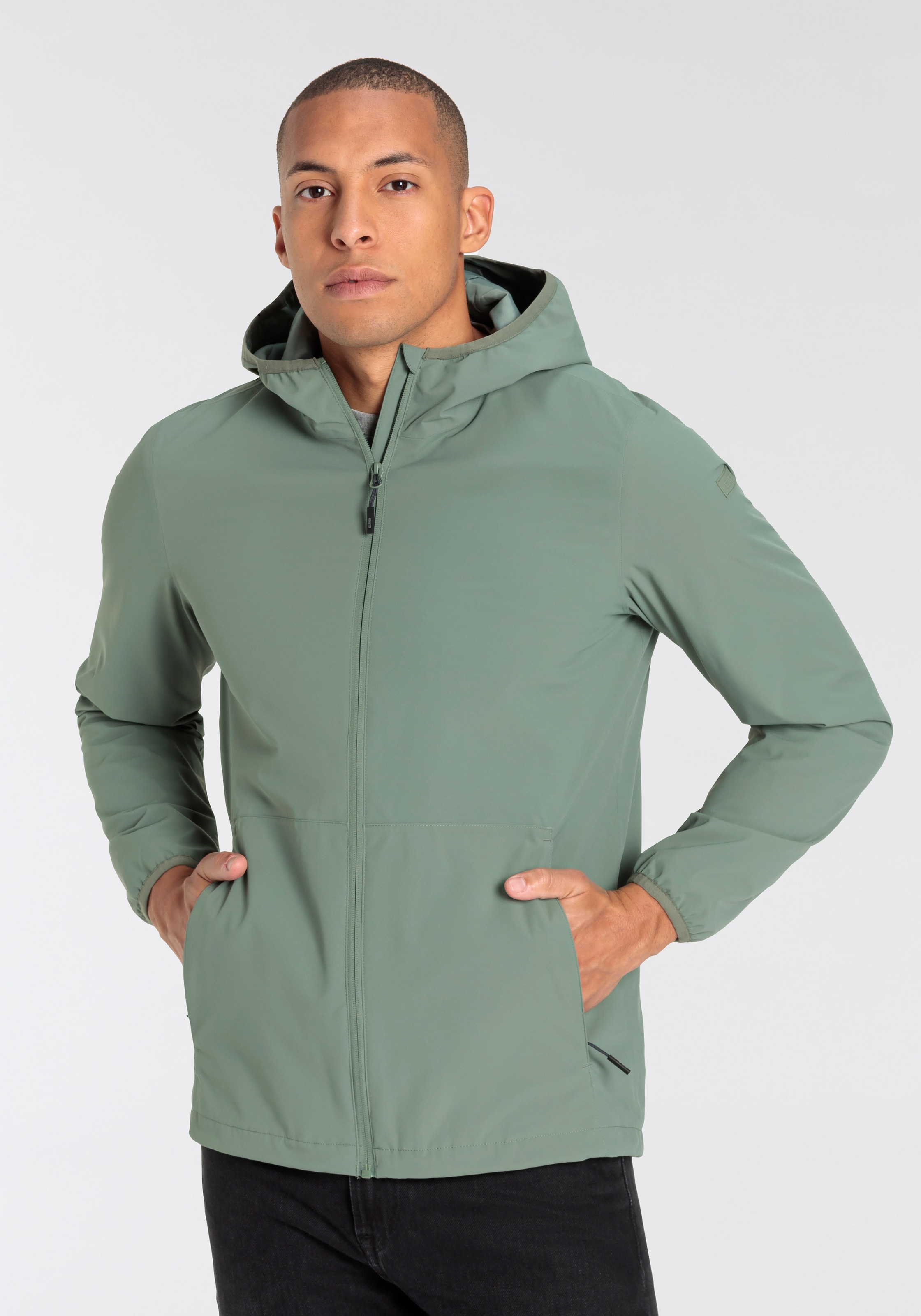 Outdoorjacke, mit Kapuze