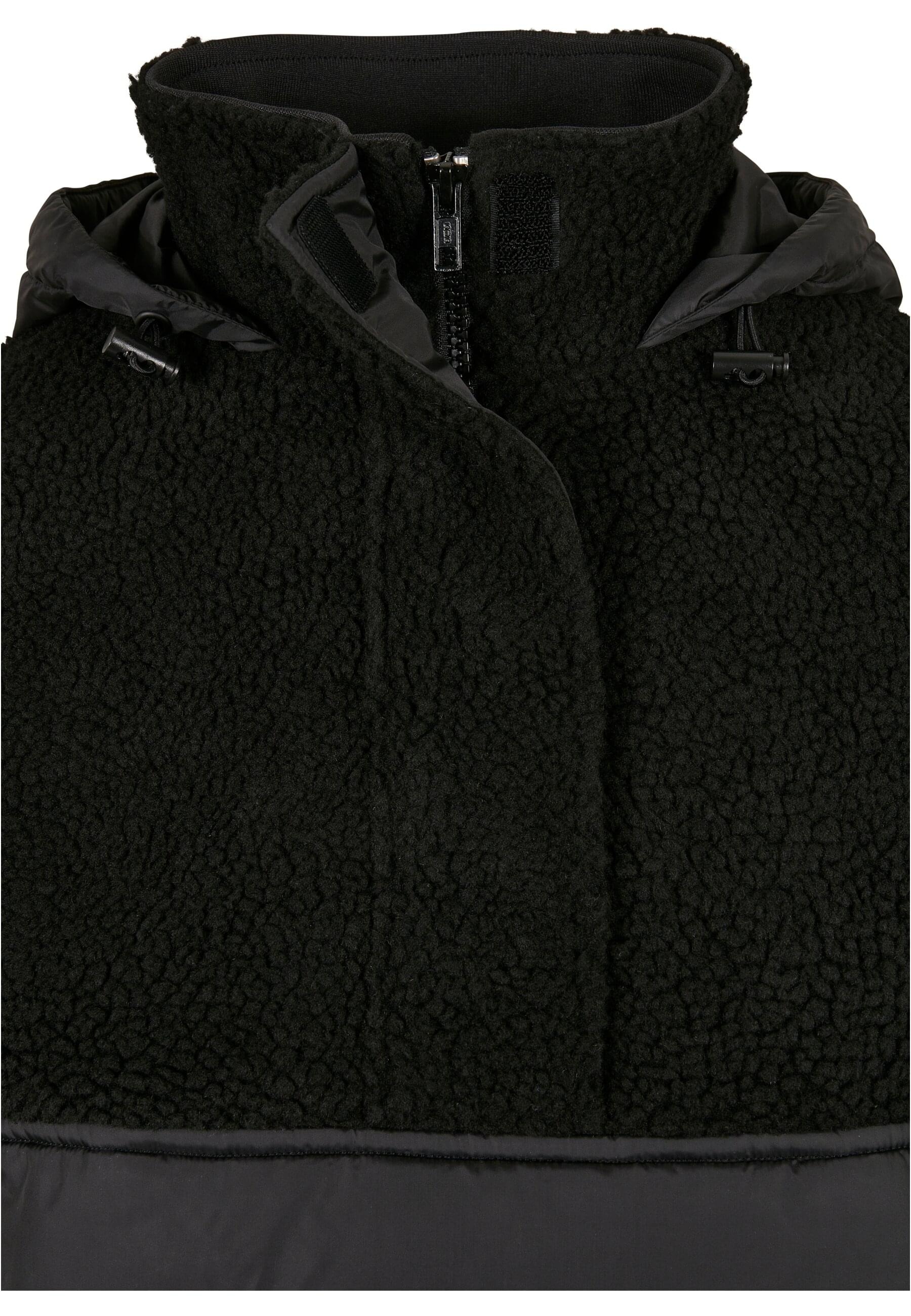 Thumbnail - URBAN CLASSICS Winterjacke "Urban Classics Damen Ladies Sherpa Mix Pull Over Jacket" 1 Stk. tlg. mit Kapuze