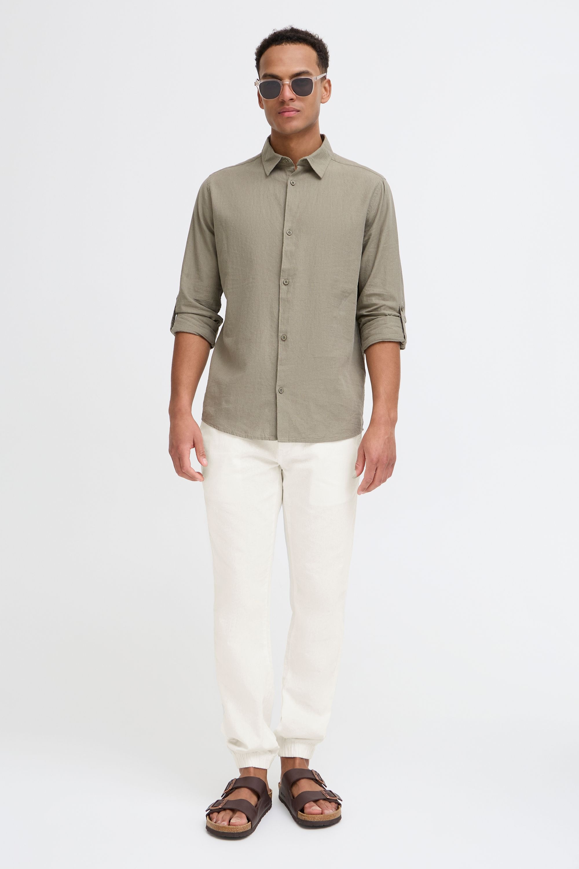 Thumbnail - Blend Leinenhose "BHLennik" Lange Chinohose mit Kordeln