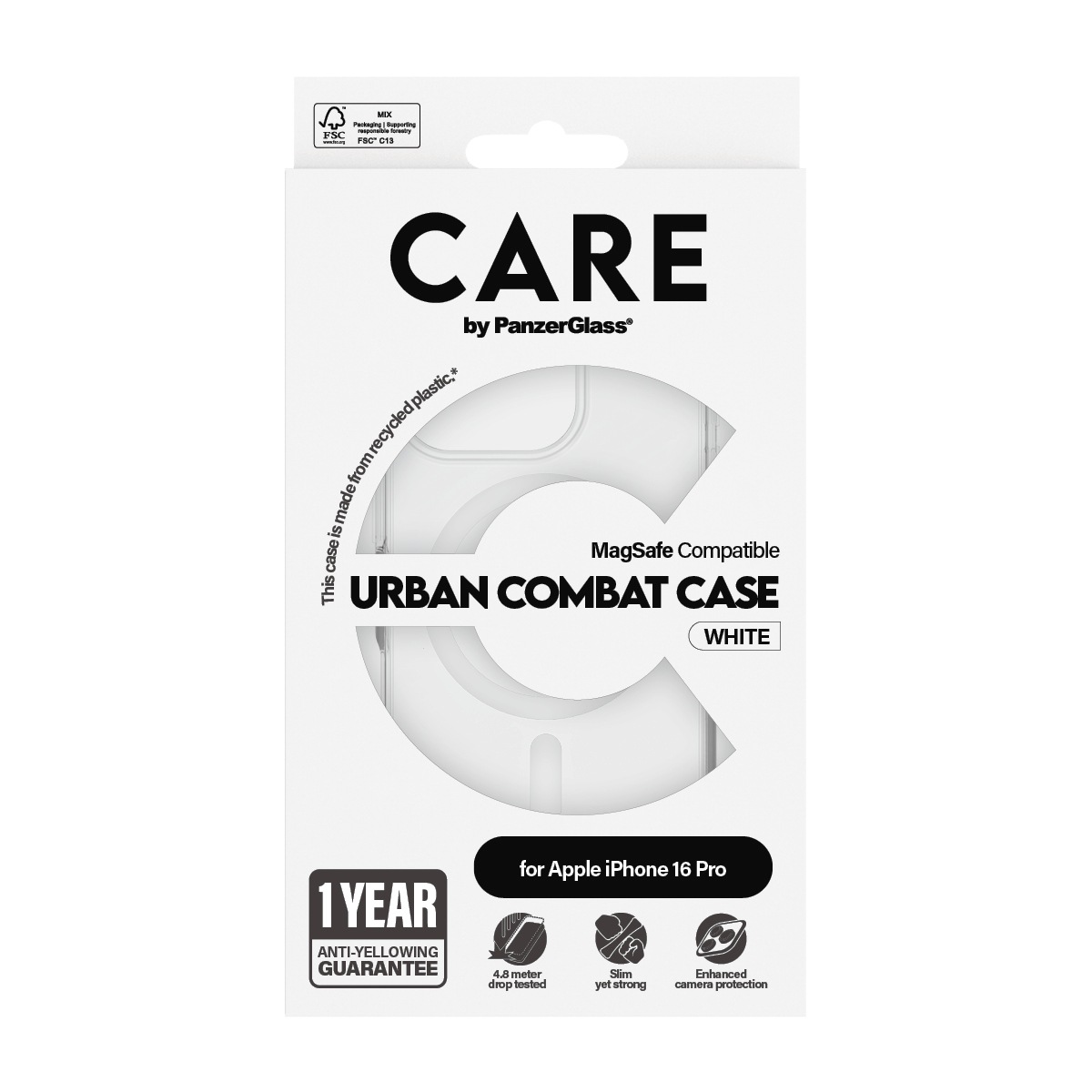 CARE by PanzerGlass Handyhülle »Urban Combat Case mit MagSafe für Apple iPhone 16 Pro«, Backcover, Schutzhülle, Handyschutzhülle, Case, Schutzcase, stoßfest