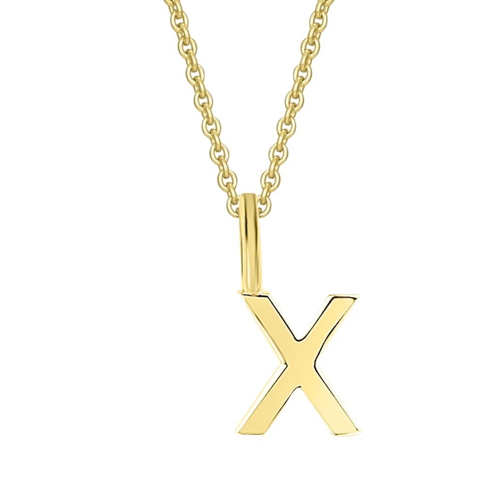 ONE ELEMENT Kette mit Anhänger »Buchstabe X Buchstaben Anhänger aus 333 Gelbgold« Schmuckset Set mit verstellbarer Halskette ONE ELEMENT Kette mit Anhänger »Buchstabe X Buchstaben Anhänger aus 333 Gelbgold« Schmuckset Set mit verstellbarer Halskette