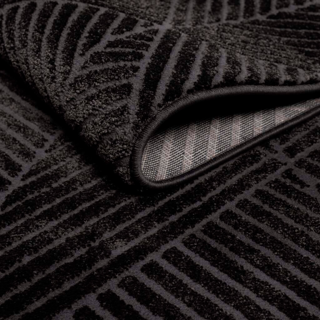 Carpet City Teppich »Friseé-Teppich FANCY 904«, rechteckig, 12 mm Höhe, Läufer, Kurzflor Wohnzimmer, florale 3D-Optik, für Schlafzimmer
