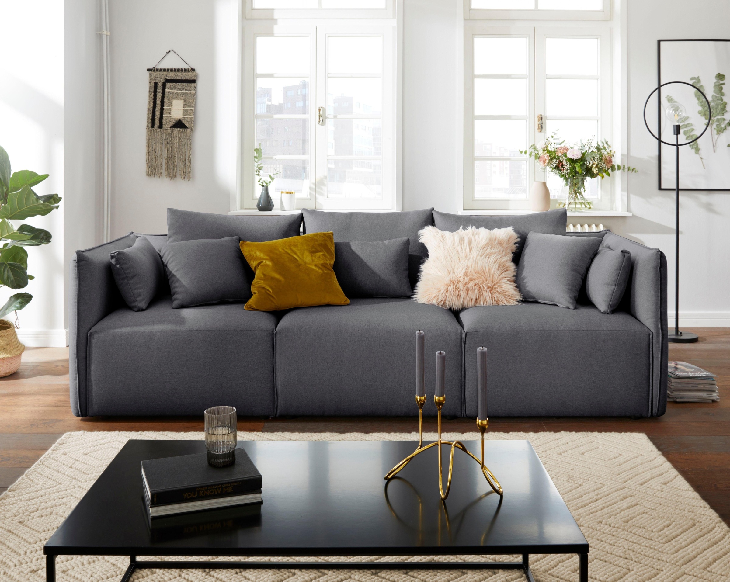 OTTO home 3-Sitzer "Nöre" 3 Teile, in vielen Bezugsqualitäten und Farben s. günstig online kaufen