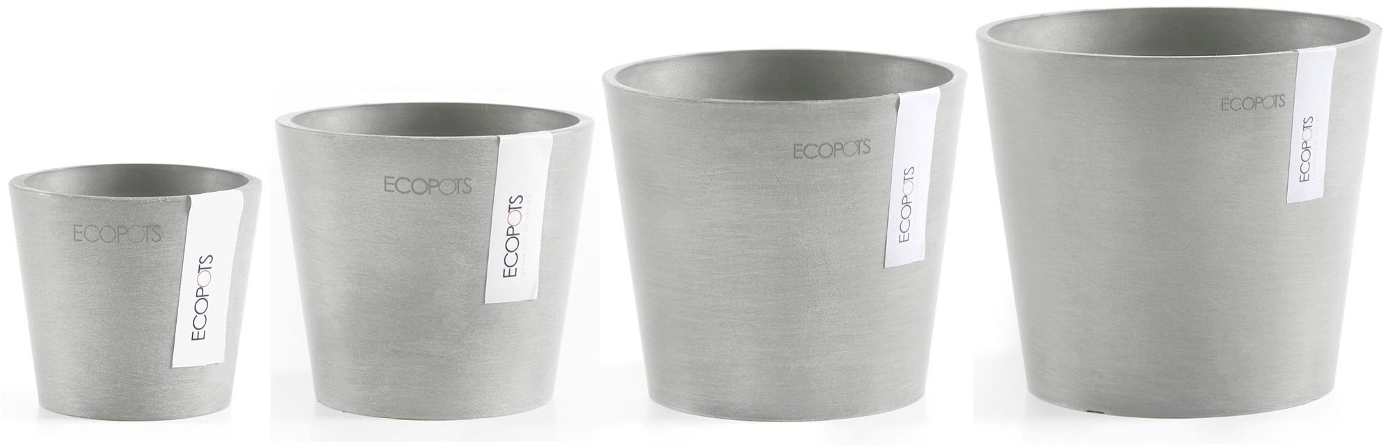 ECOPOTS Blumentopf "Amsterdam Mini", (Set, 4 St.), in verschiedenen Größen