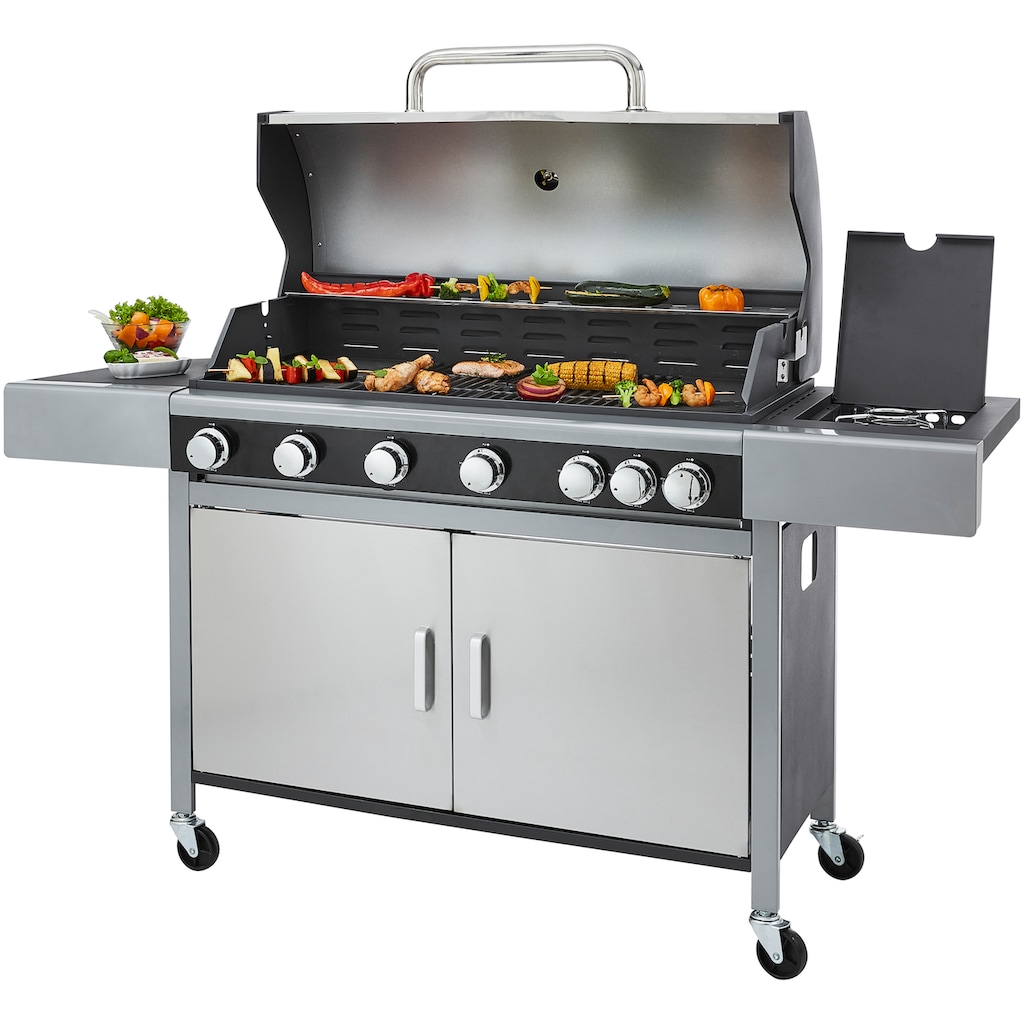 KONIFERA Gasgrill »Livorno«, BxTxH: 161,5x57x111 cm, mit Drehspieß. GRATIS-Zugabe: 1 Schutzhülle