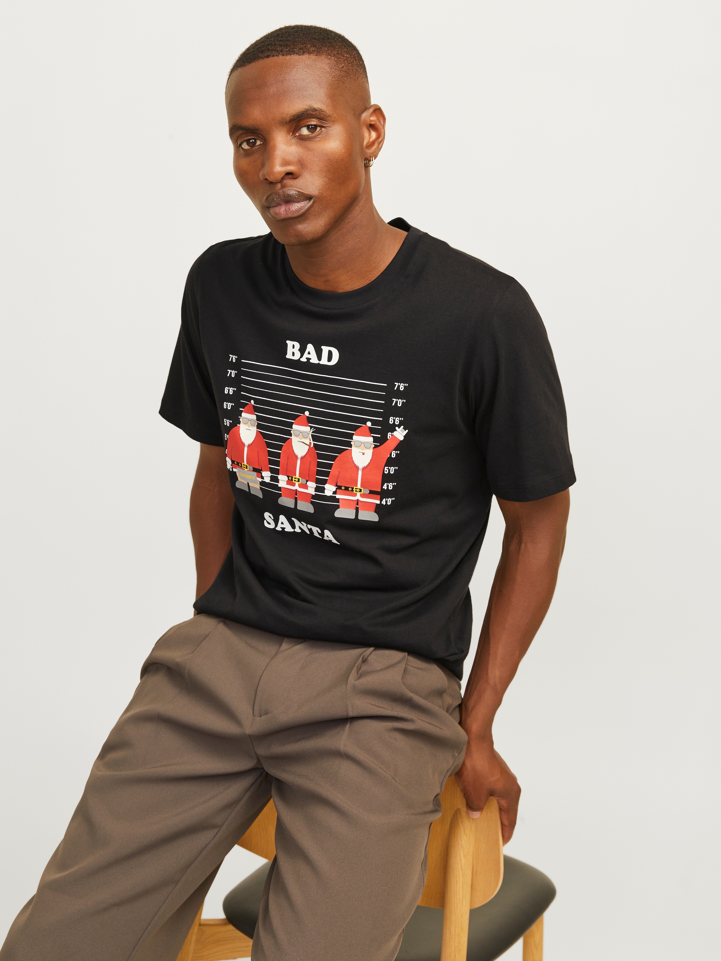 Jack & Jones Rundhalsshirt »JJXMAS FUNNY TEE SS CREW NECK«