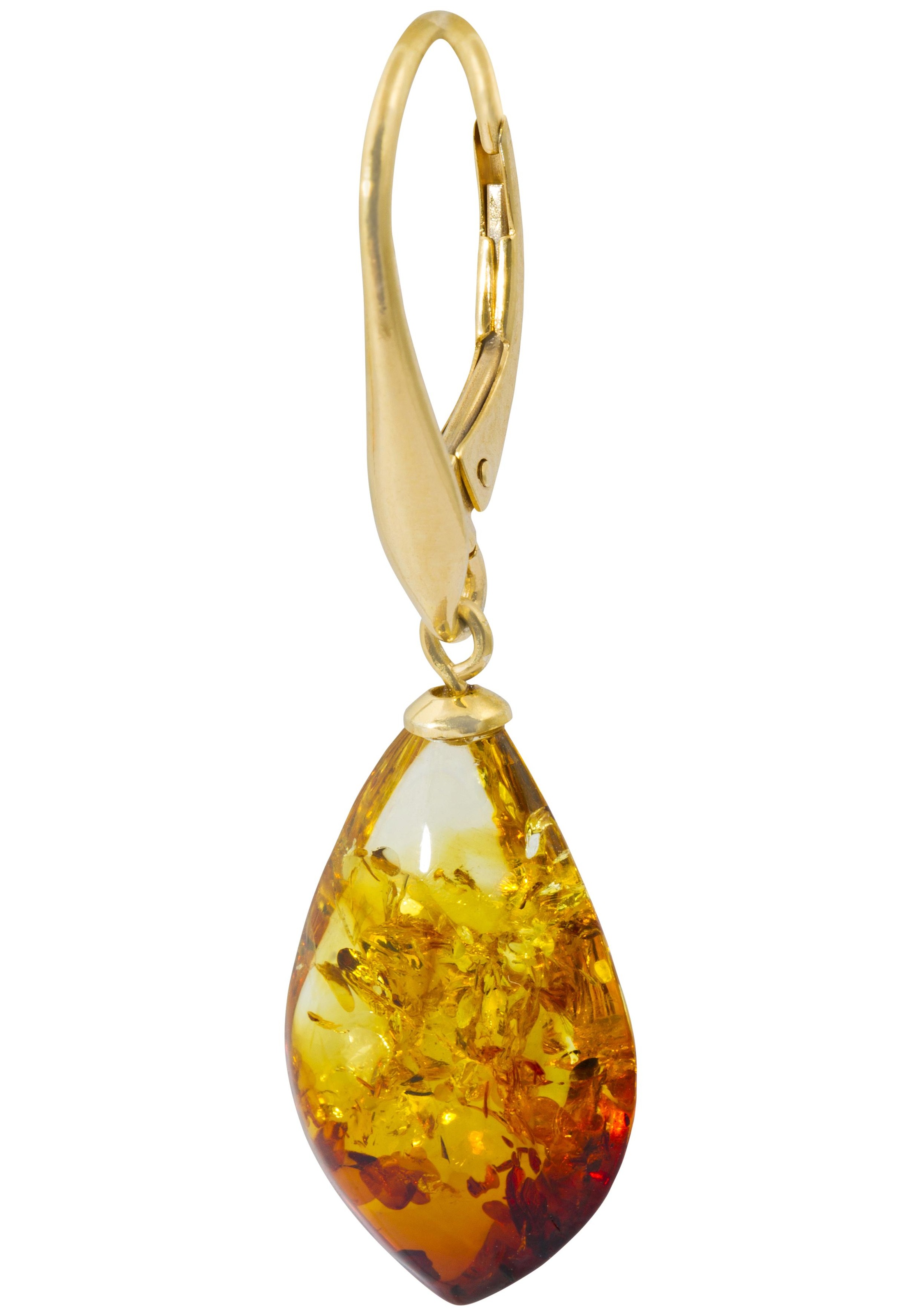Firetti Drop Earrings Yellow Gold Amber 2