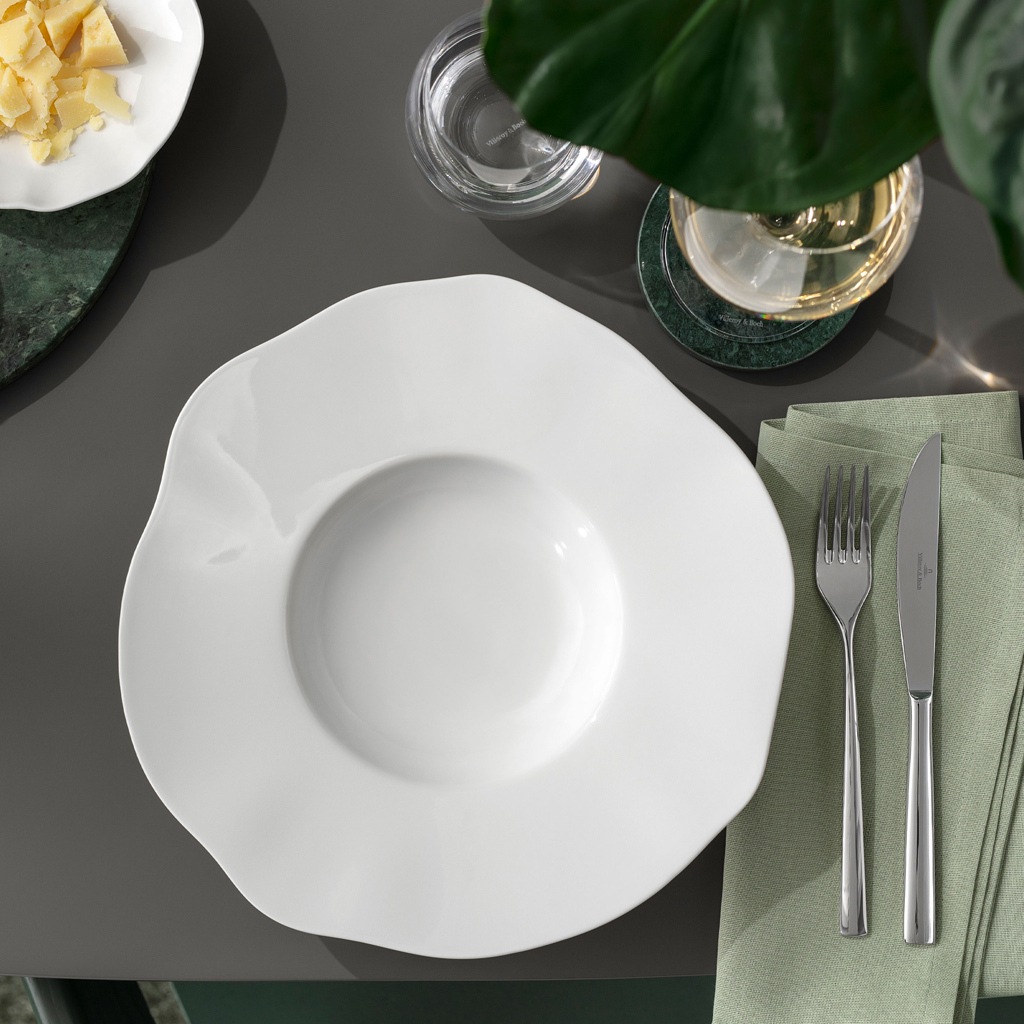 Villeroy & Boch Pastateller »Pastateller Pura ø 28,8 cm 4er Set weiß« Spülmaschinenfest, Mikrowellensicher