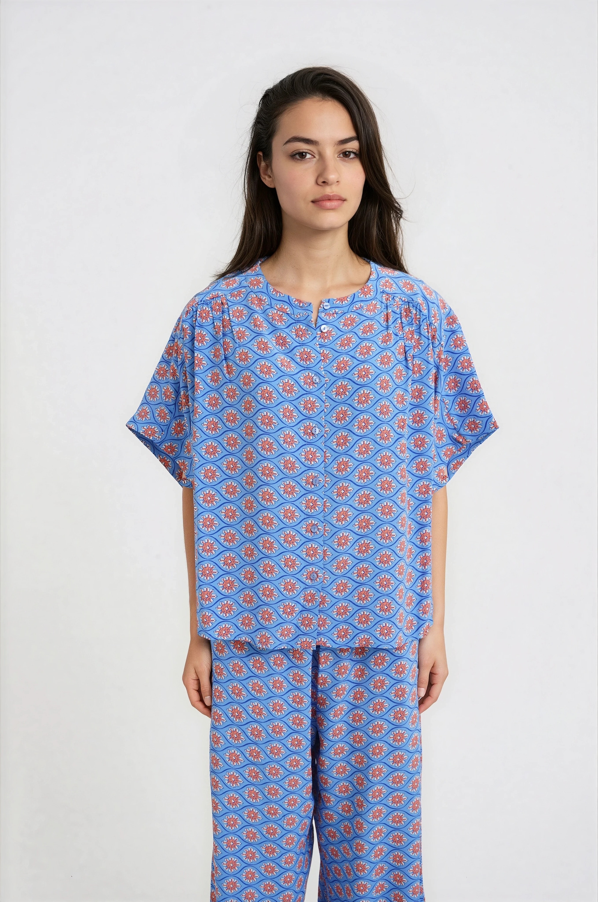 Smith & Soul Kurzarmbluse mit All Over Print