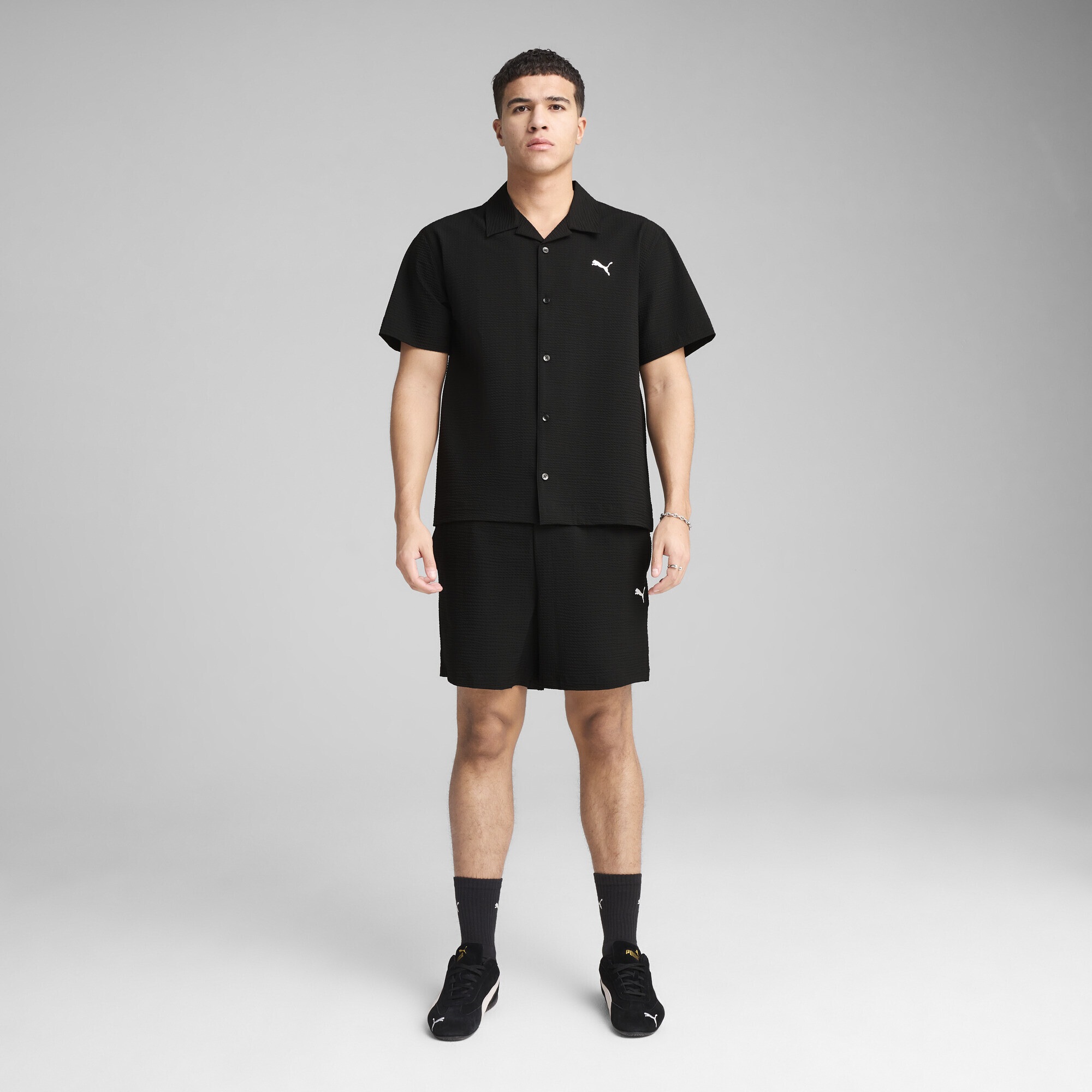 PUMA T-Shirt »WARDROBE ESS Relaxed Seersucker-Shirt Herren«
