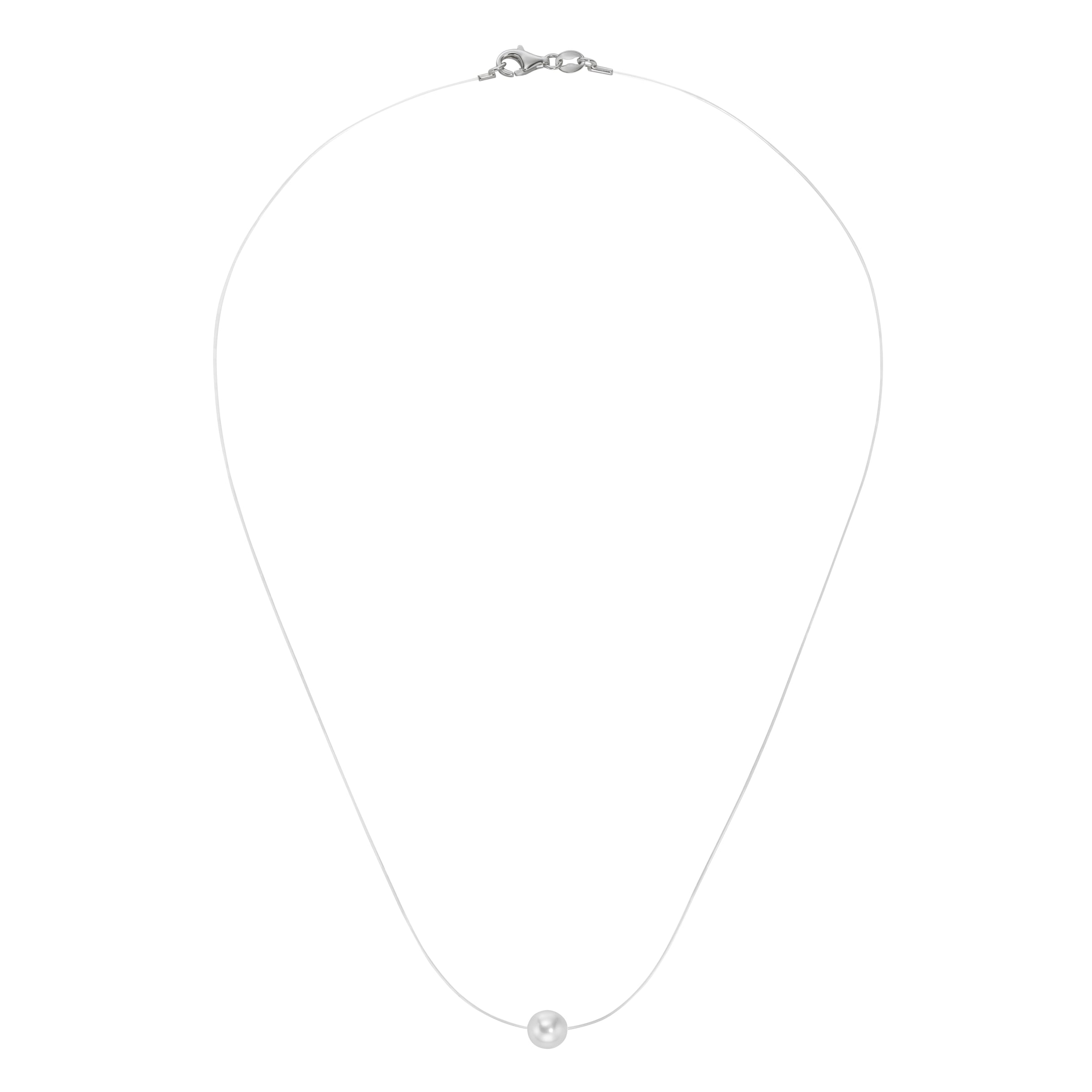 Smart Jewel Collier »schwebende Perle, Silber 925«