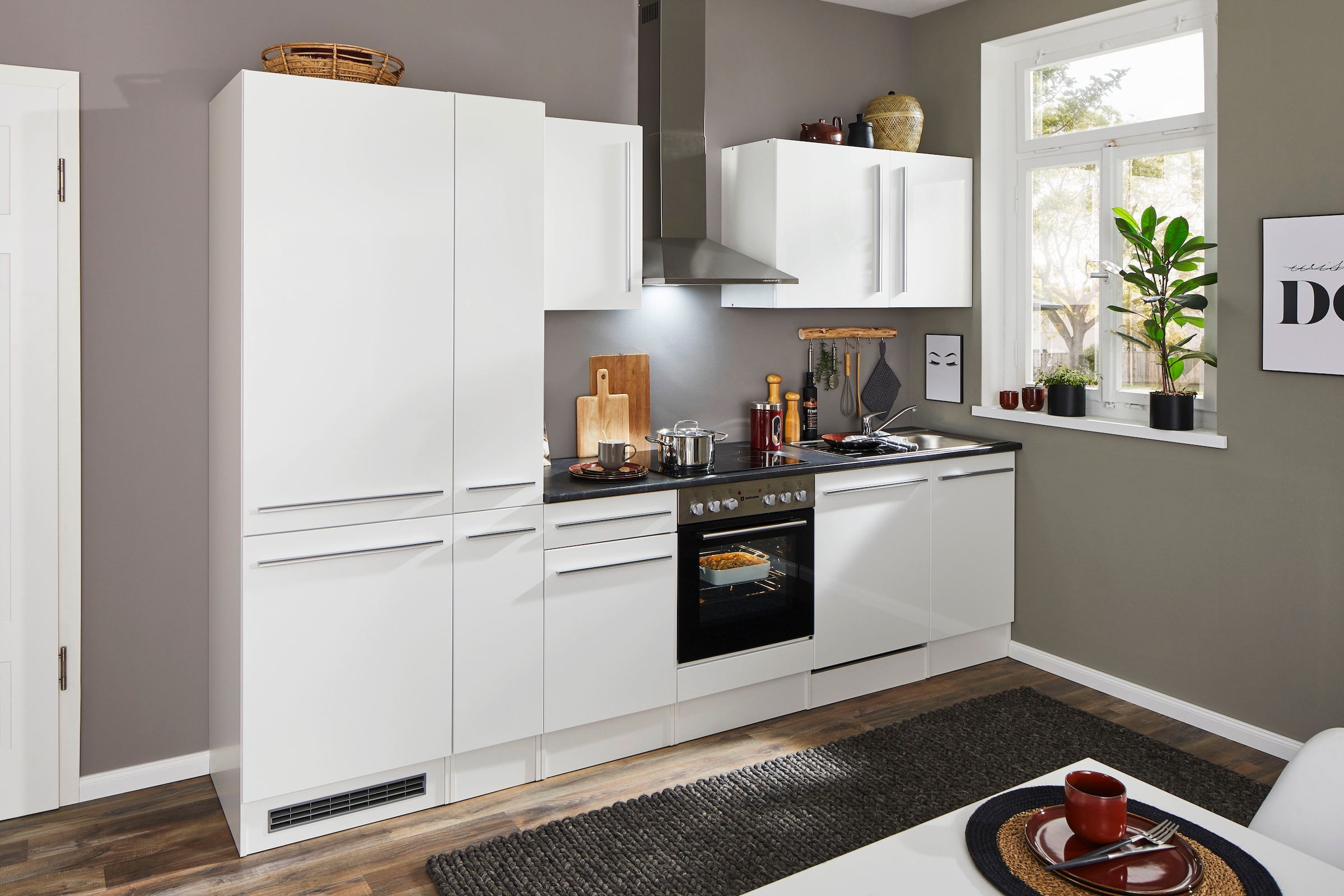 BASIC by Balculina Küchenzeile »Jazz«, Breite 310 cm, wahlweise mit E-Geräten