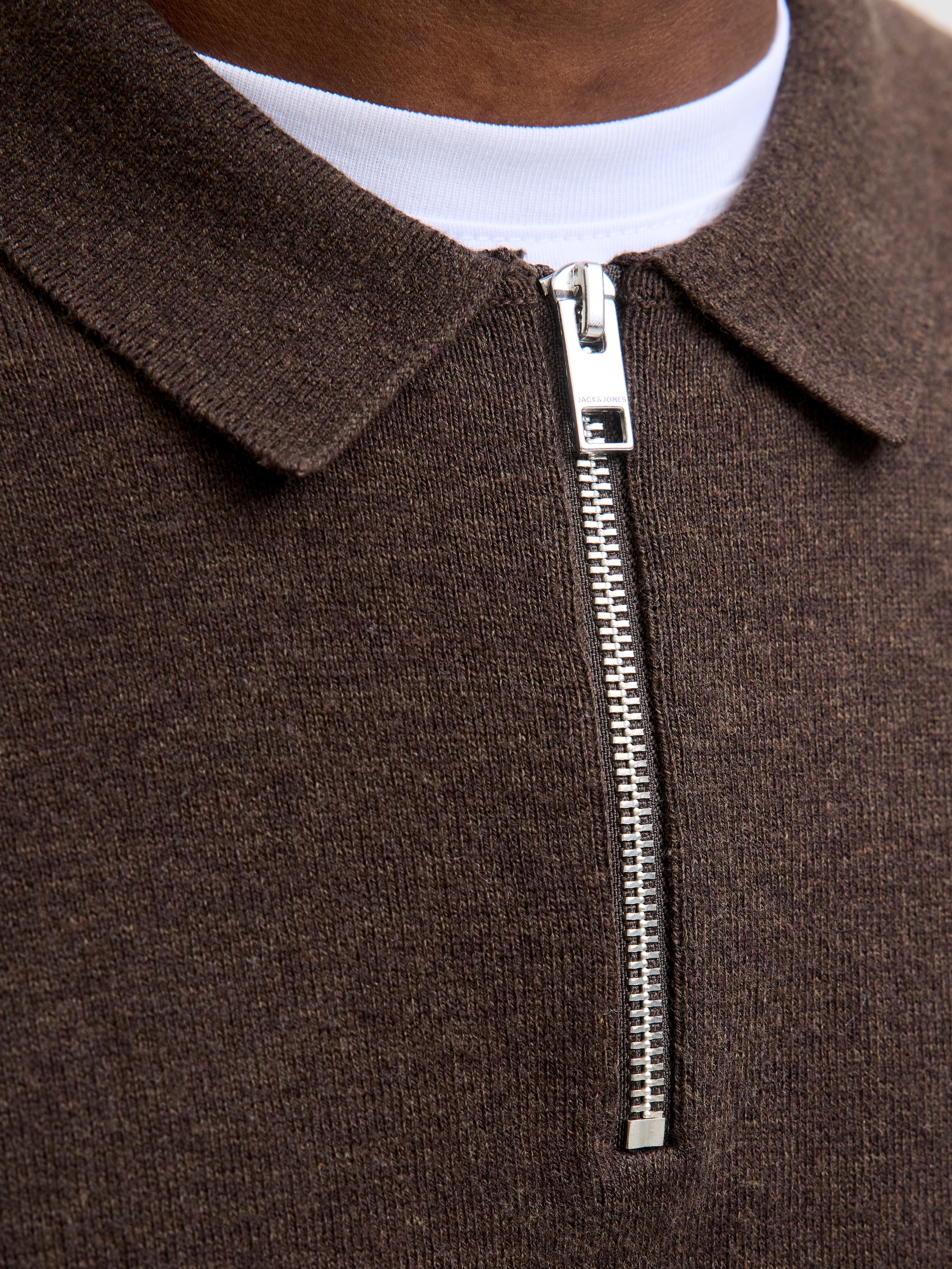 Jack & Jones Polokragenpullover »JJEEMIL KNIT POLO HALF ZIP LS NOOS«, mit Polo Kragen