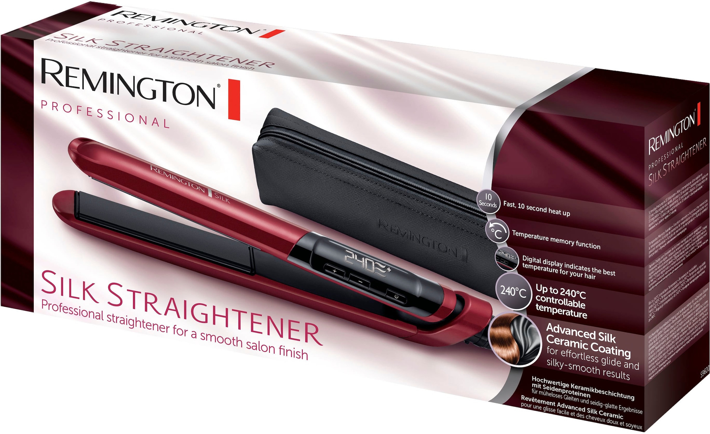 Remington Glätteisen »Silk, zum Locken, BAUR Doppelschicht-Keramik- Haarglätter«, Seidenproteinen | Glätten S9600, mit Wellen Beschichtung, & für