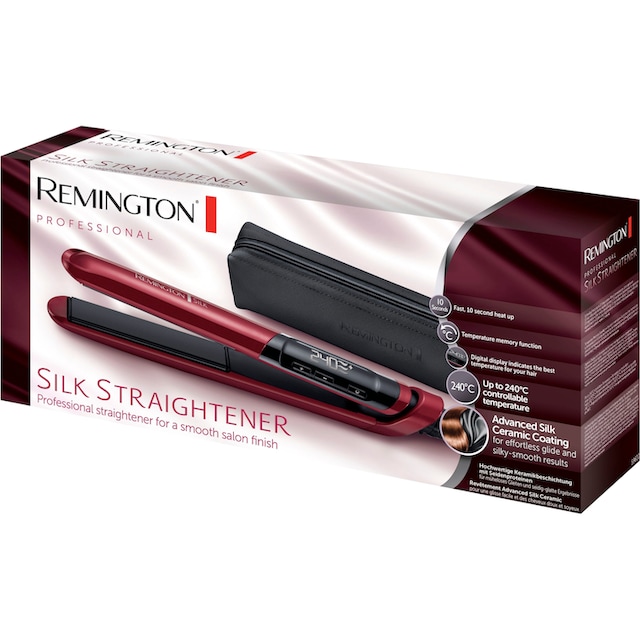 Remington Glätteisen »Silk, S9600, Haarglätter«, Doppelschicht-Keramik- Beschichtung, mit Seidenproteinen für Locken, Wellen & zum Glätten | BAUR