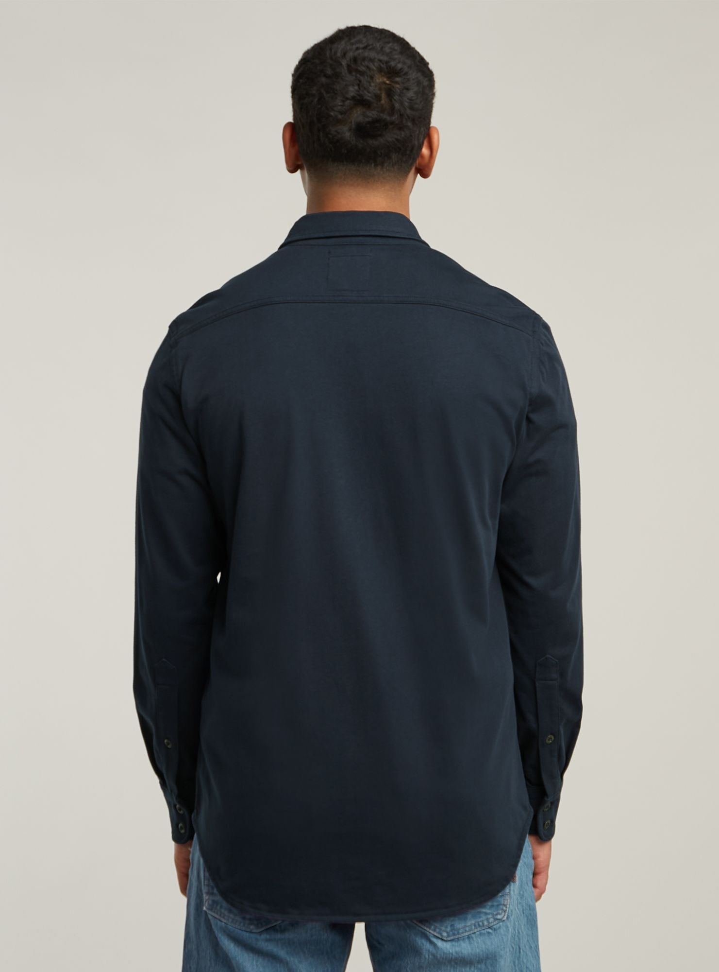 G-STAR Langarmshirt "Jersey Hemd Marine Pockets" günstig online kaufen