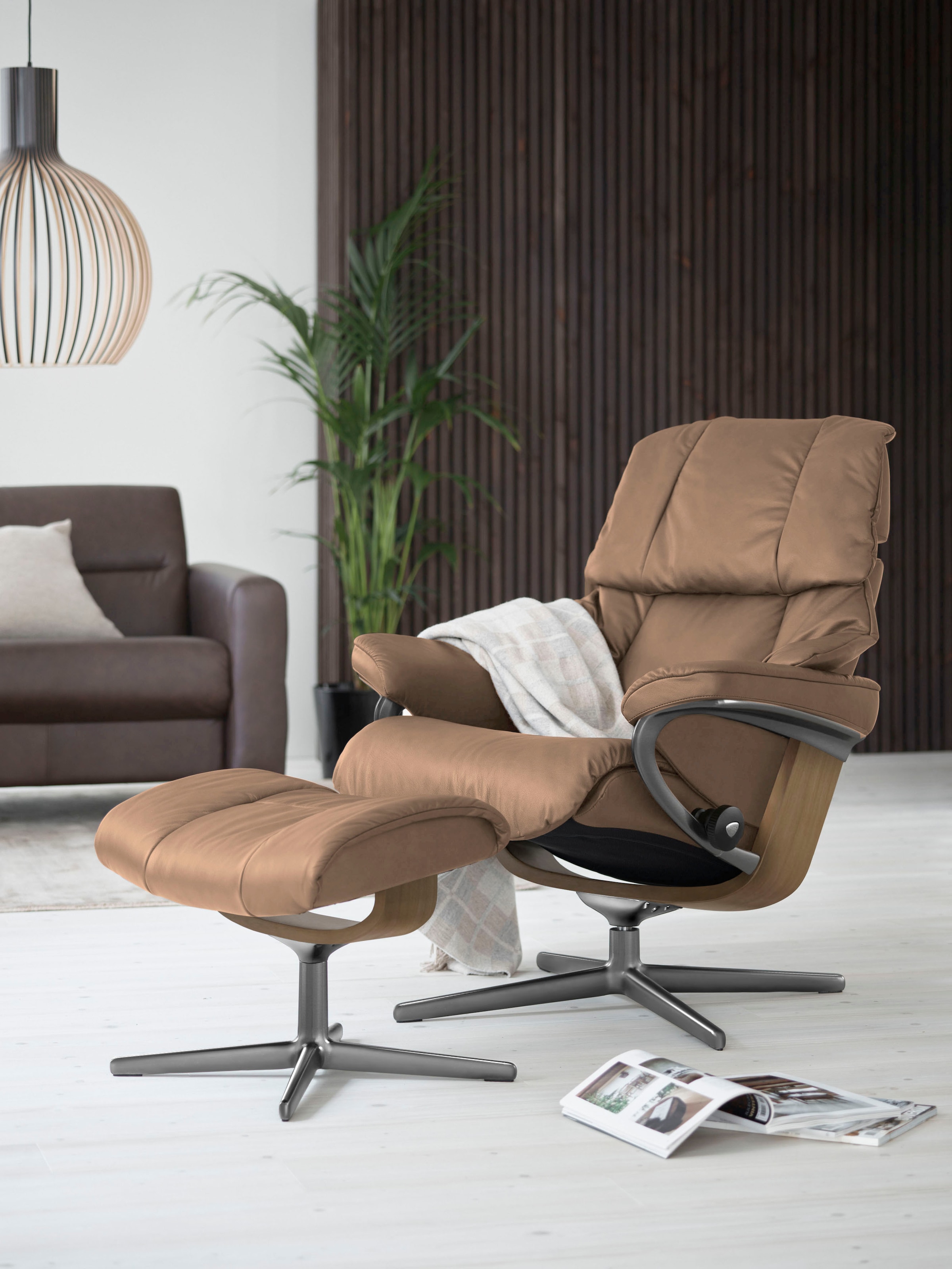 Stressless® Fußhocker »Reno«, mit Cross Base, Größe S, M & L, Holzakzent Eiche