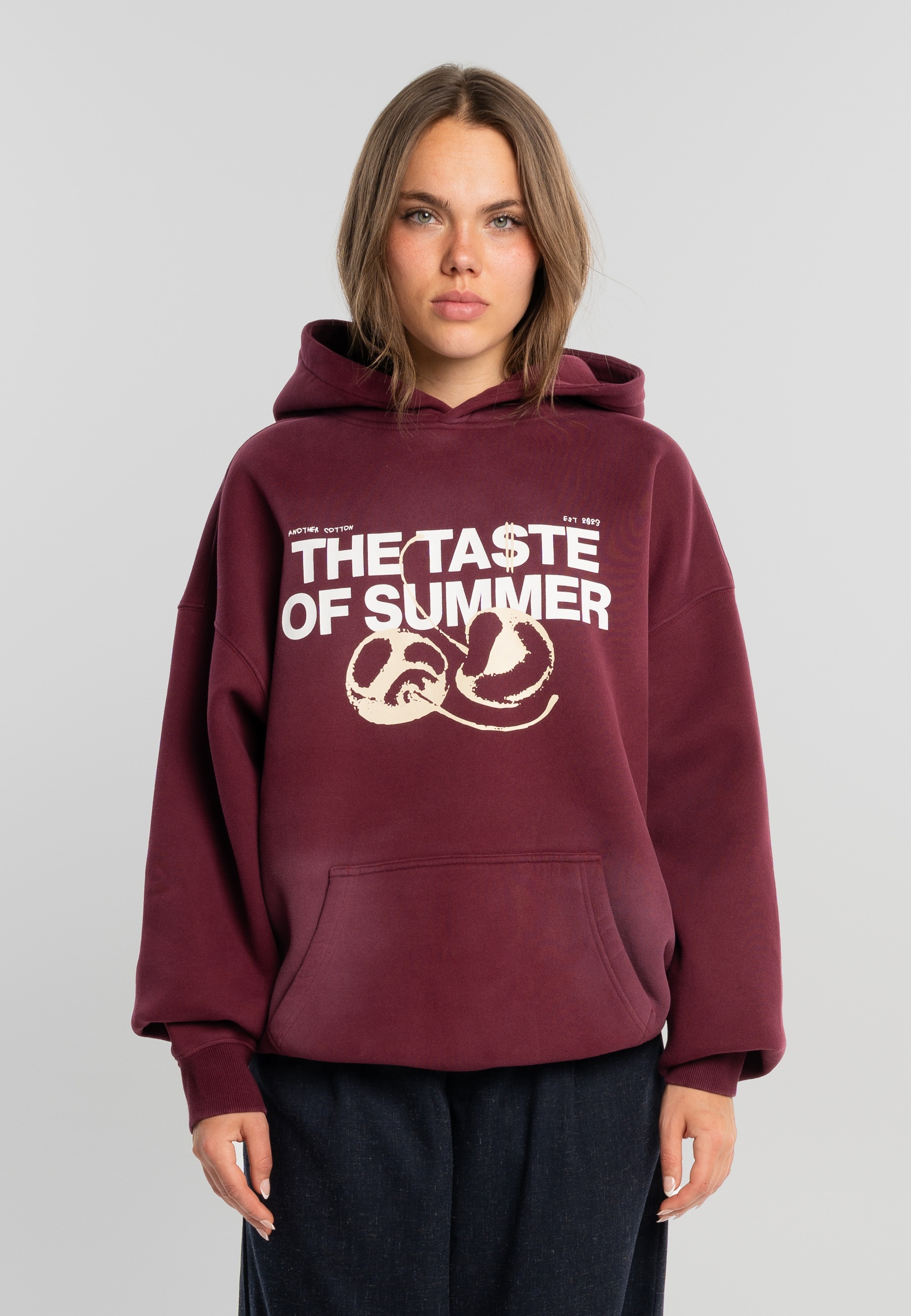 Another Cotton Lab Rundhalspullover »Another Cotton Lab Taste of Summer Washed Hoodie« 1
