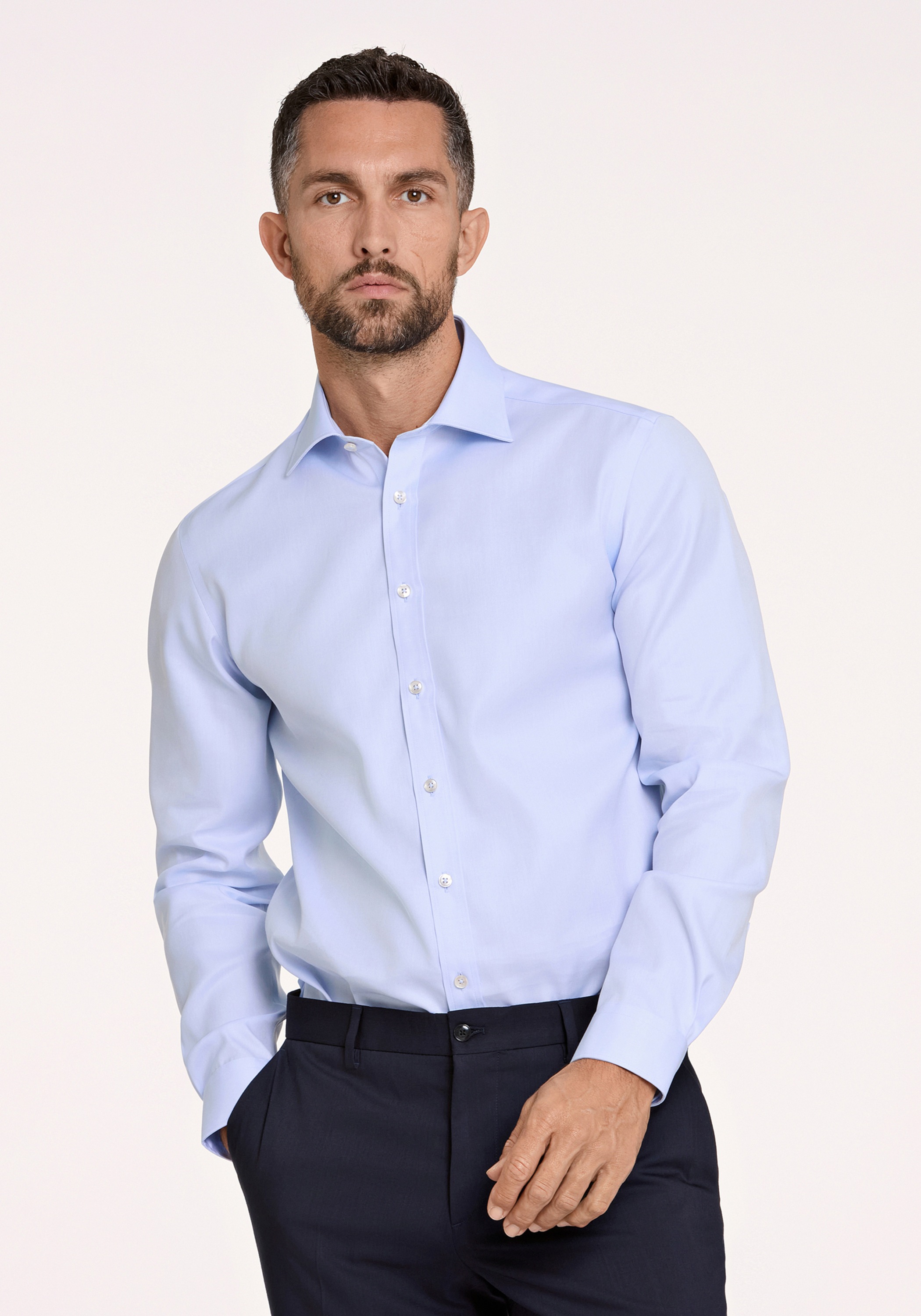 LINDBERGH Businesshemd "Technisches Hemd (Langarm) Modern Fit"