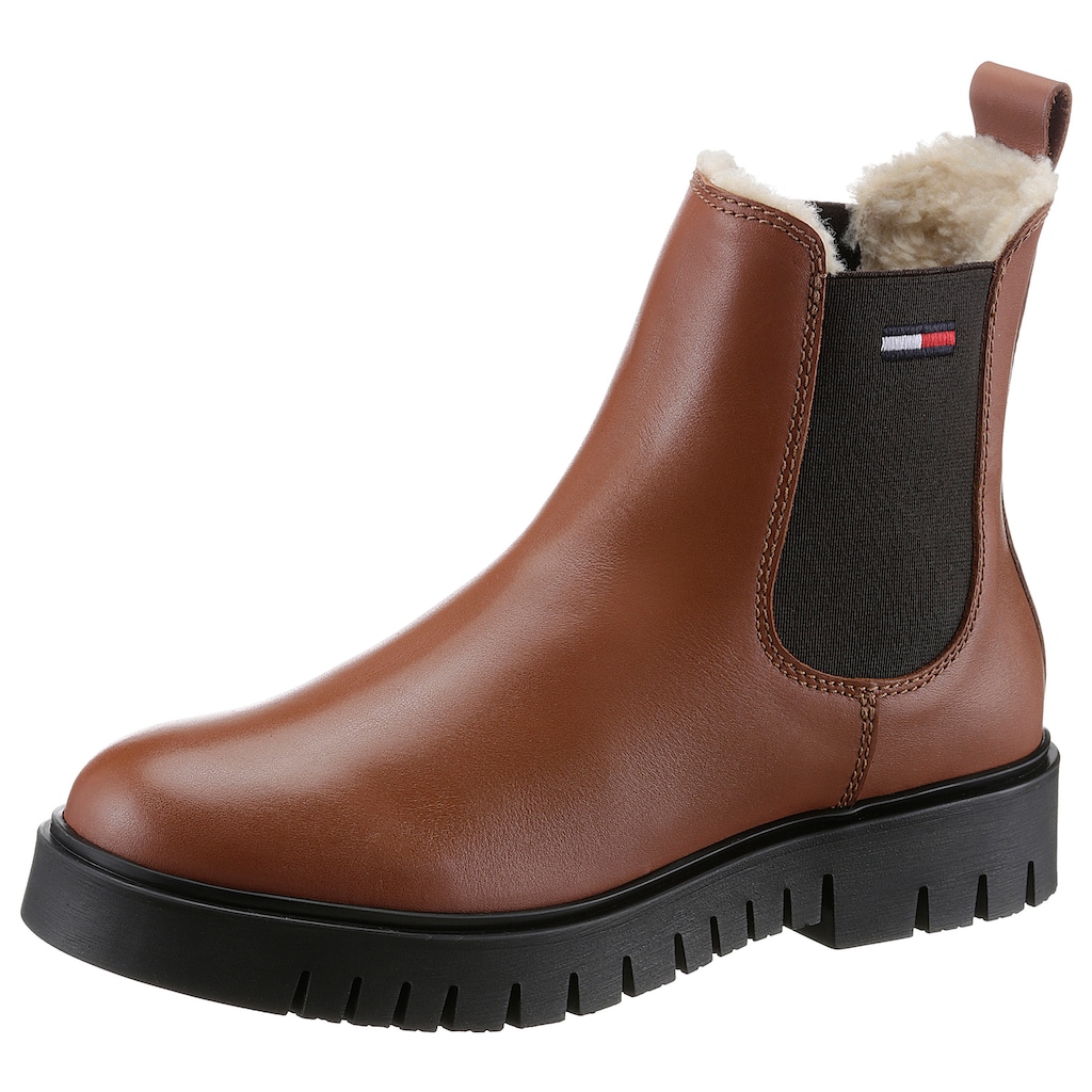 Tommy Jeans Winterboots »WARMLINED CHELSEA BOOT«, mit Profilsohle