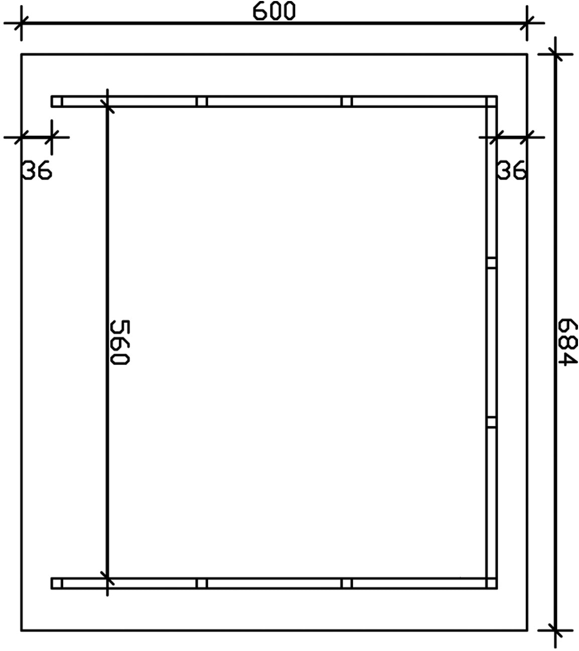 Skanholz Doppelcarport »Schwarzwald«, KVH-Fichte, 560 cm, Eiche hell, mit Dachlattung