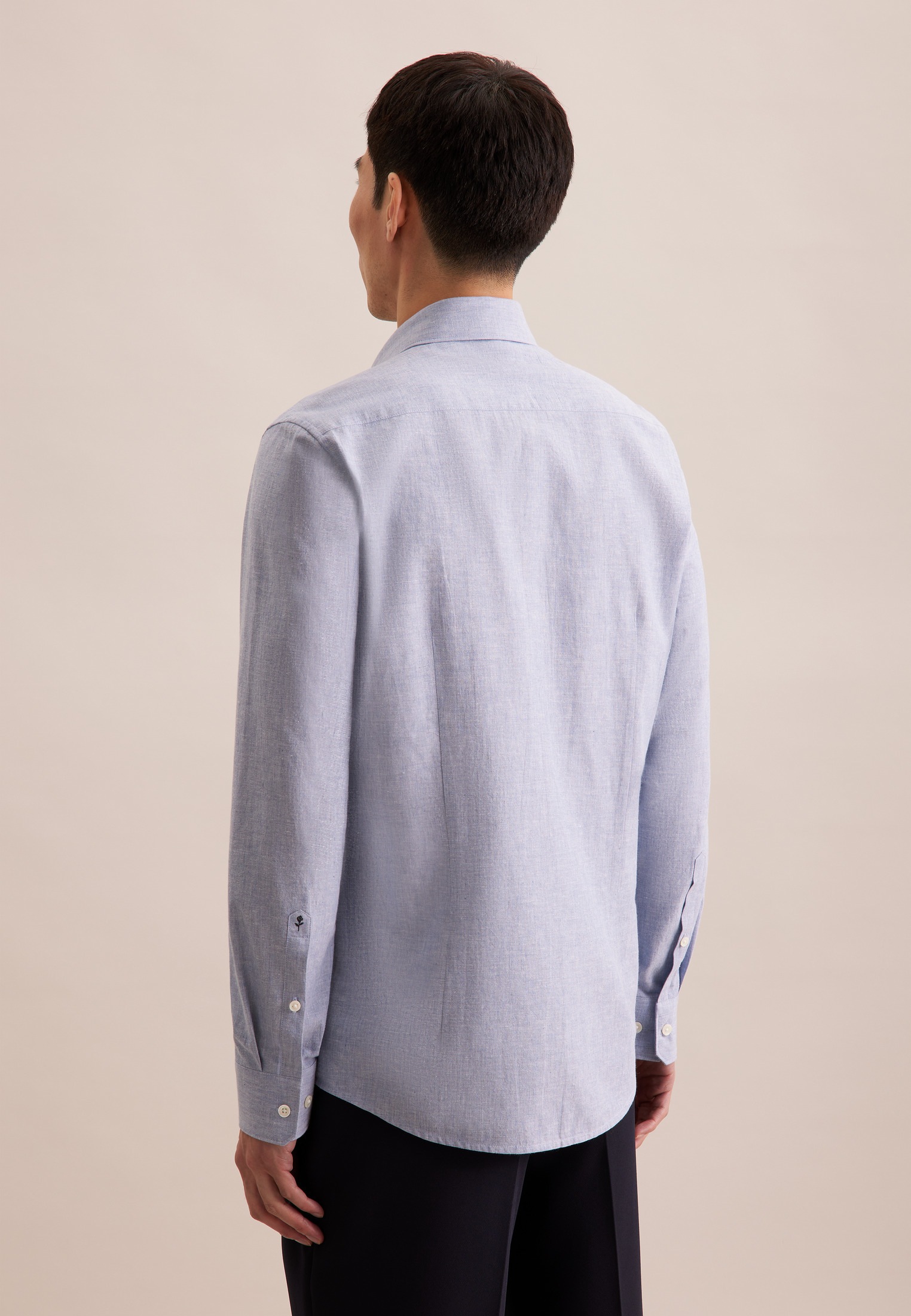 seidensticker Businesshemd »Schwarze Rose«, Slim Langarm Button-Down-Kragen Uni