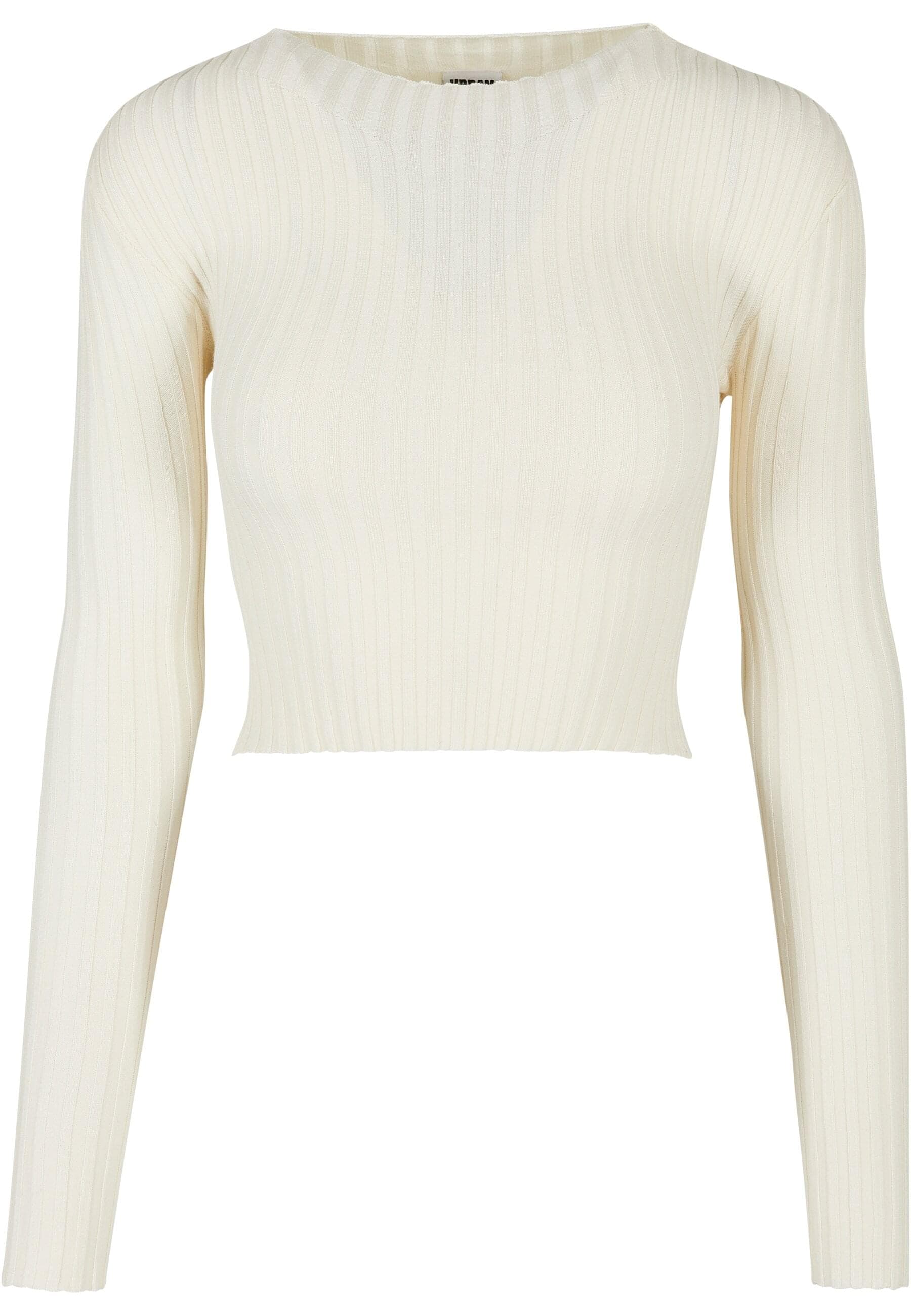 URBAN CLASSICS Rundhalspullover "Urban Classics Damen Ladies Short Rib Knit Twisted Back Sweater"