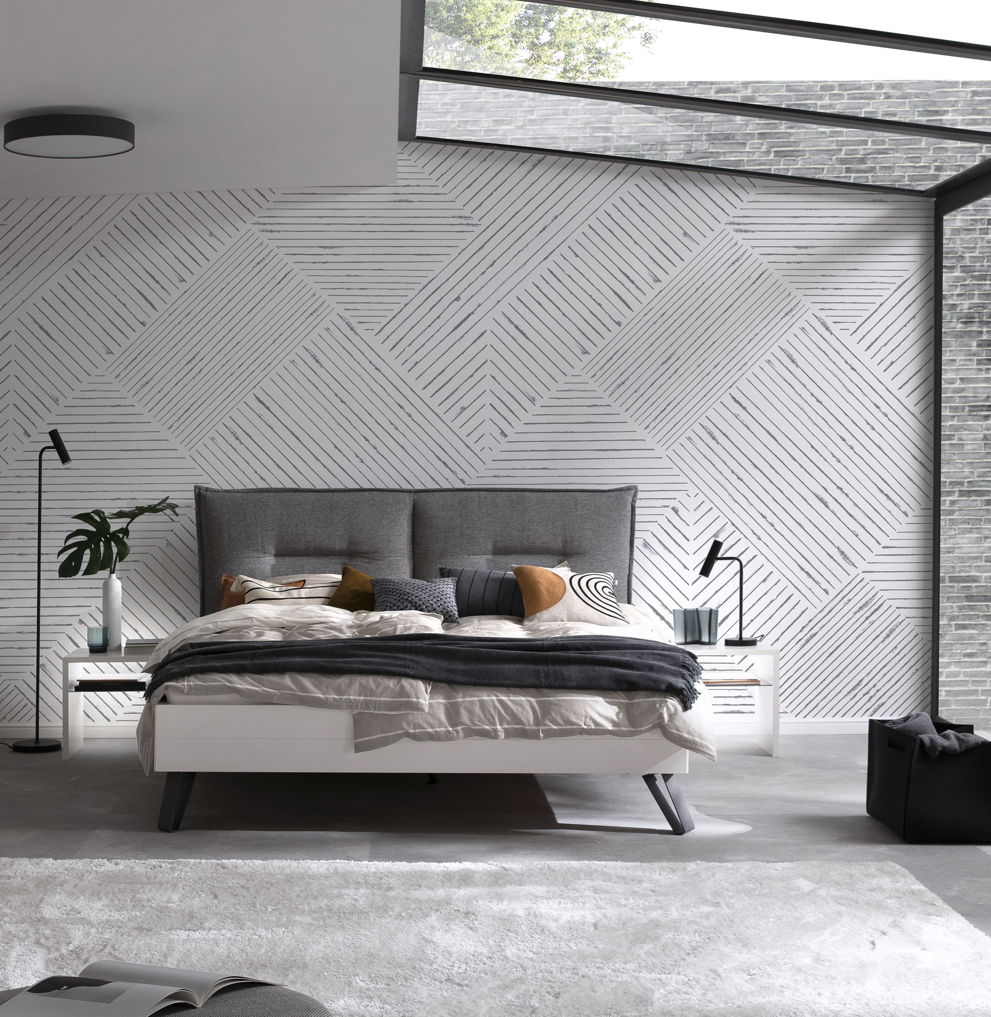Marburg Fototapete "Graphic" matt glatt Kacheln moderne Tapete für Wohnzimmer Schlafzimmer Küche