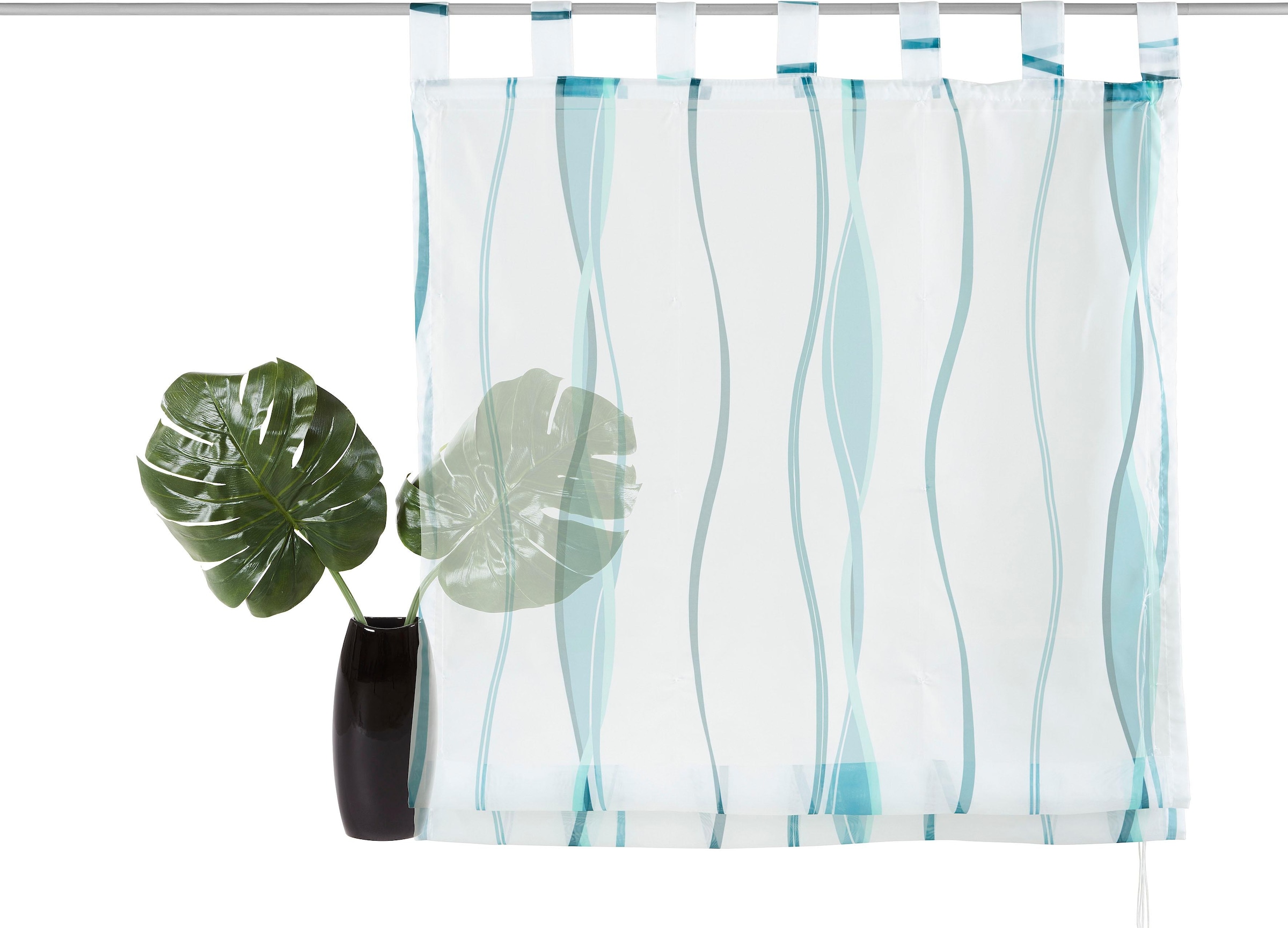 my home Raffrollo »Dimona«, mit Schlaufen, Transparent, Voile, Polyester |  BAUR | Raffrollos