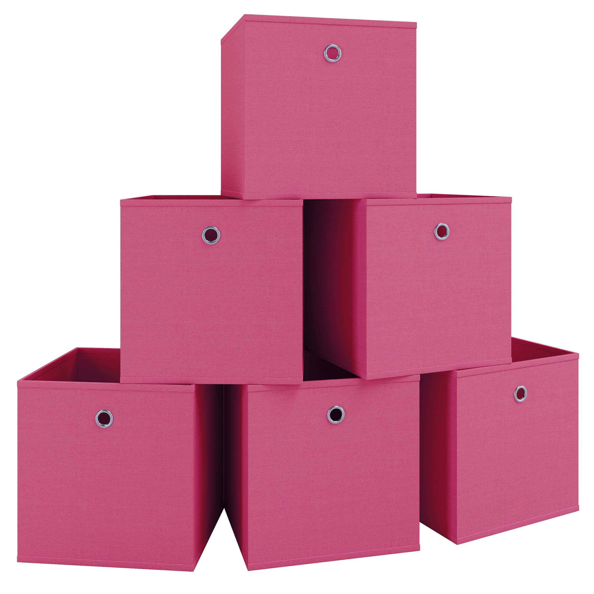 Faltbox VCM "6er Set Faltbox Klappbox Aufbewahrungsbox Boxas", pink, B:27cm T:27cm, Aufbewahrungsboxen - Einheitsgröße