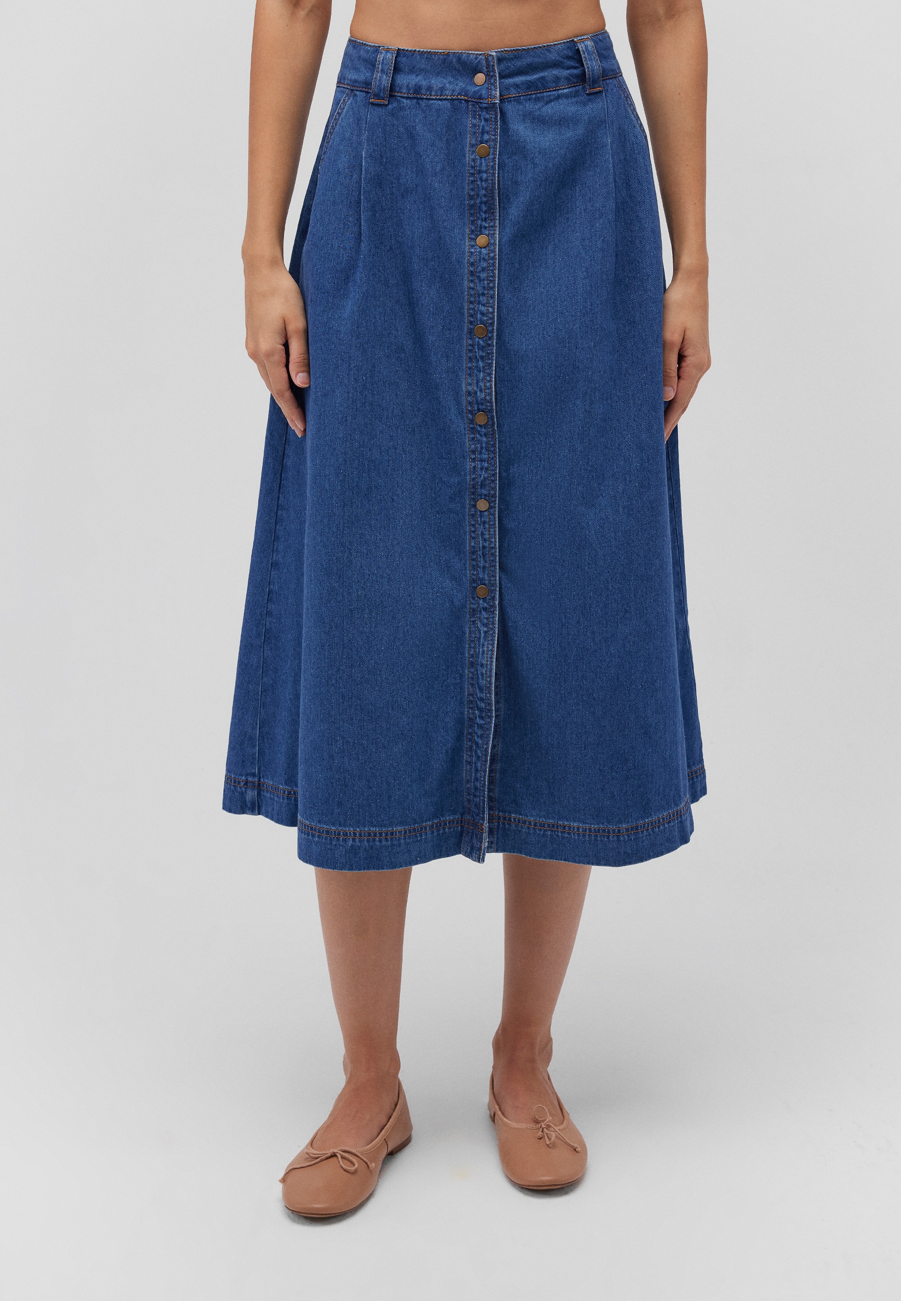 Mavi Maxirock »MIDI WOVEN SKIRT«, Rock Midi