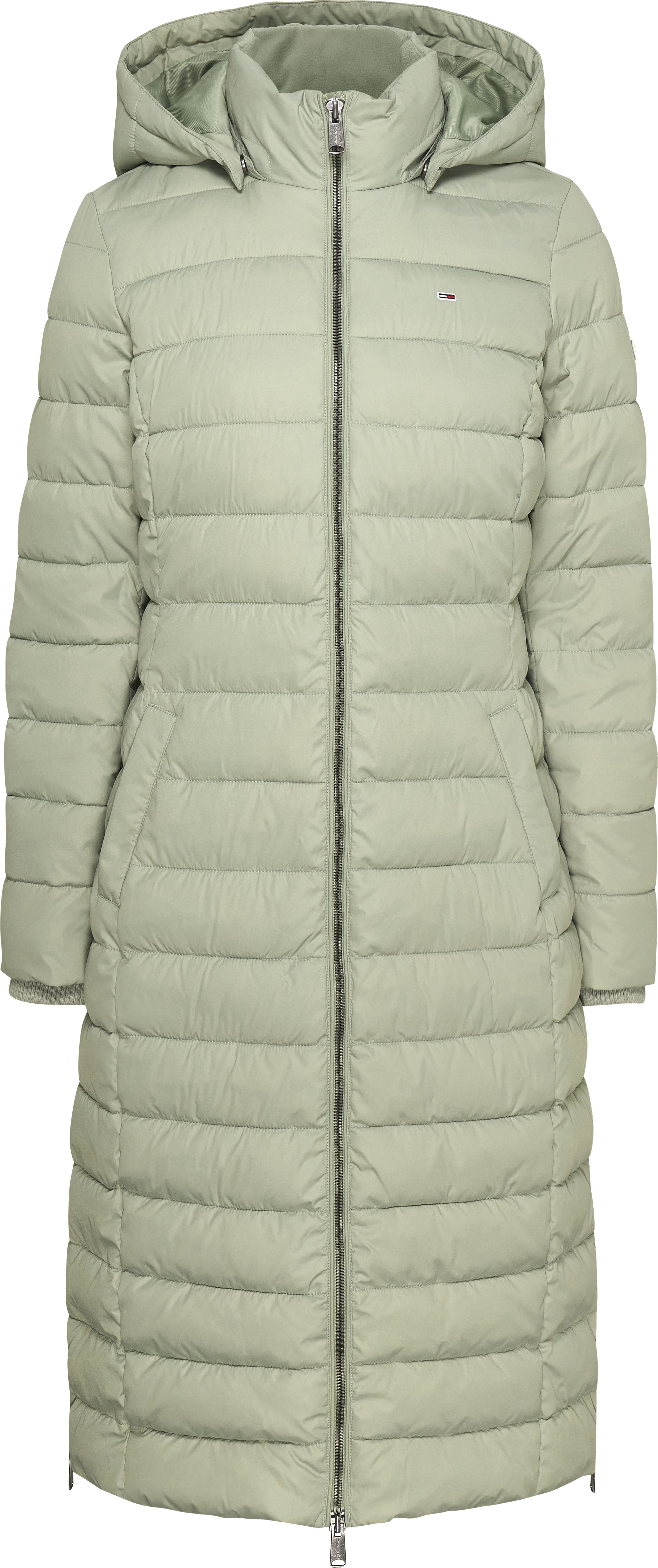 Steppmantel »TJW BASIC HOODED COAT«, mit Tommy Jeans Logo-Stickerei