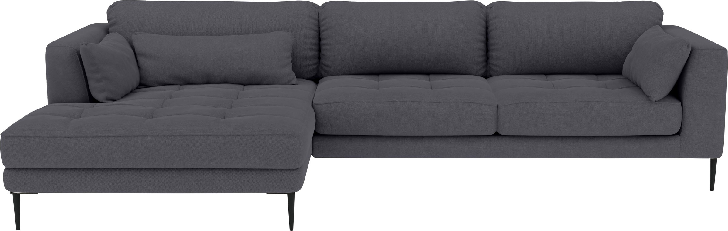TRENDMANUFAKTUR Ecksofa »Luzi, wahlweise mit Schlaffunktion & Bettkasten. OTTOs Choice, L-Form«, Designsofa mit tollem Sitzkomfort, Metallfüße schwarz, Breite 280 cm