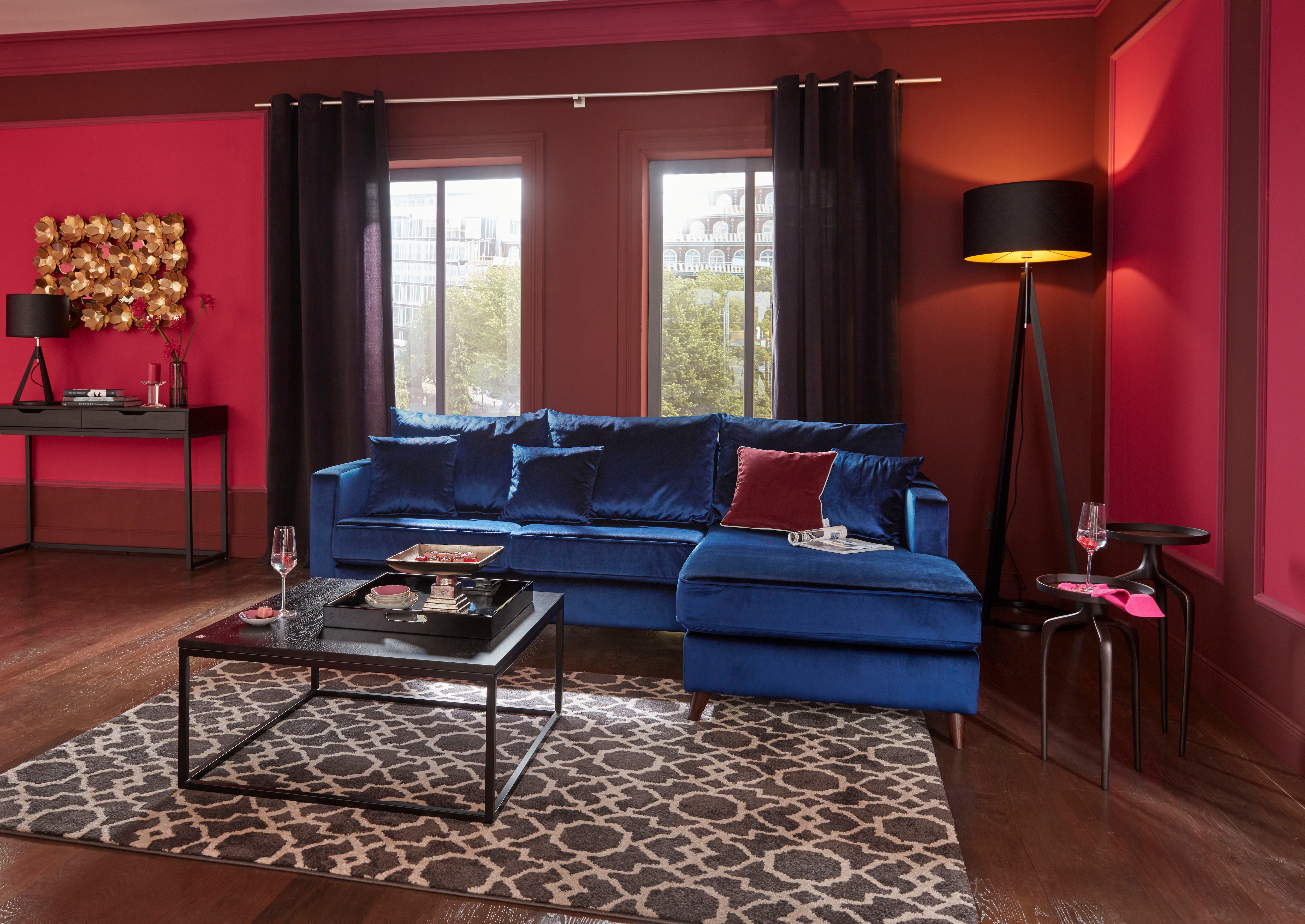 Home affaire Ecksofa "Renesse L-Form" lose Kissen, Keder an Sitzkissen