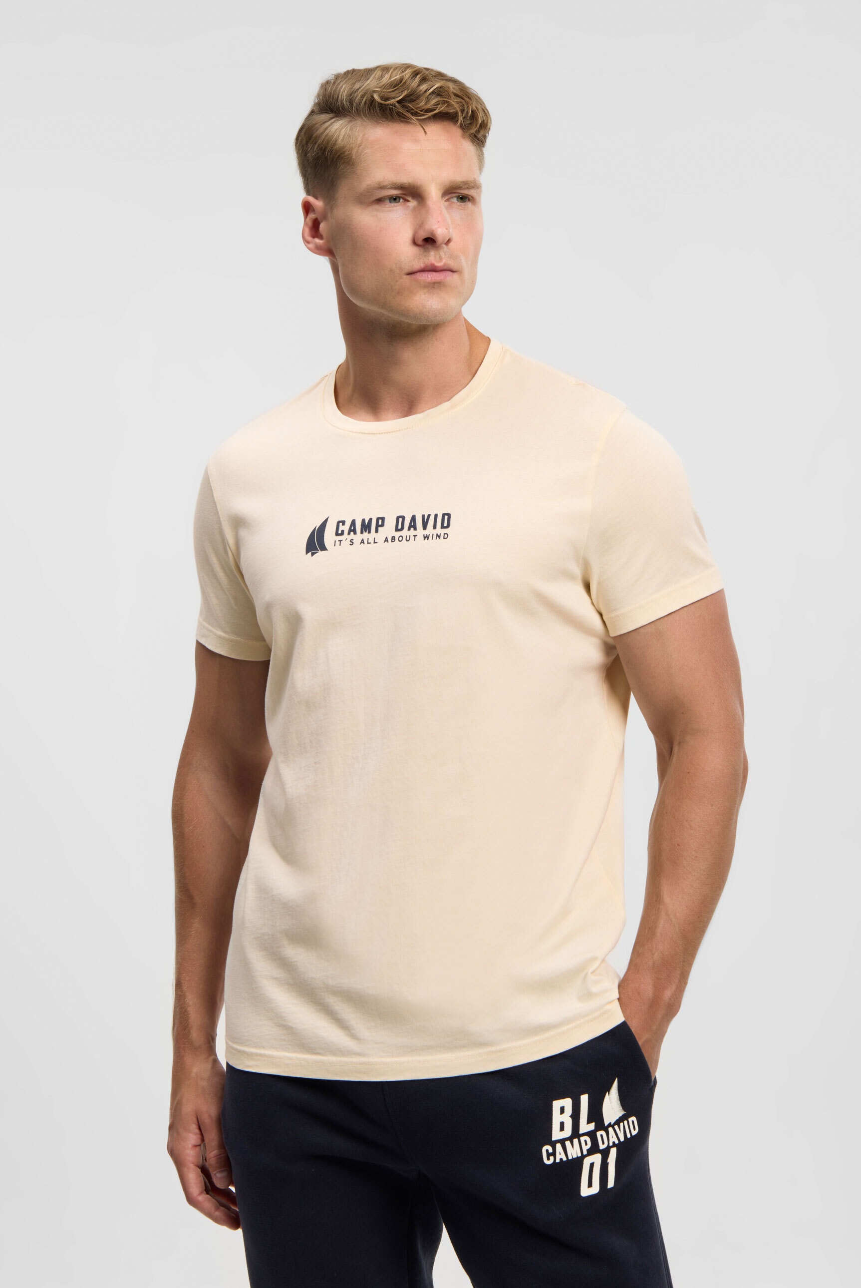 CAMP DAVID Rundhalsshirt aus Baumwolle