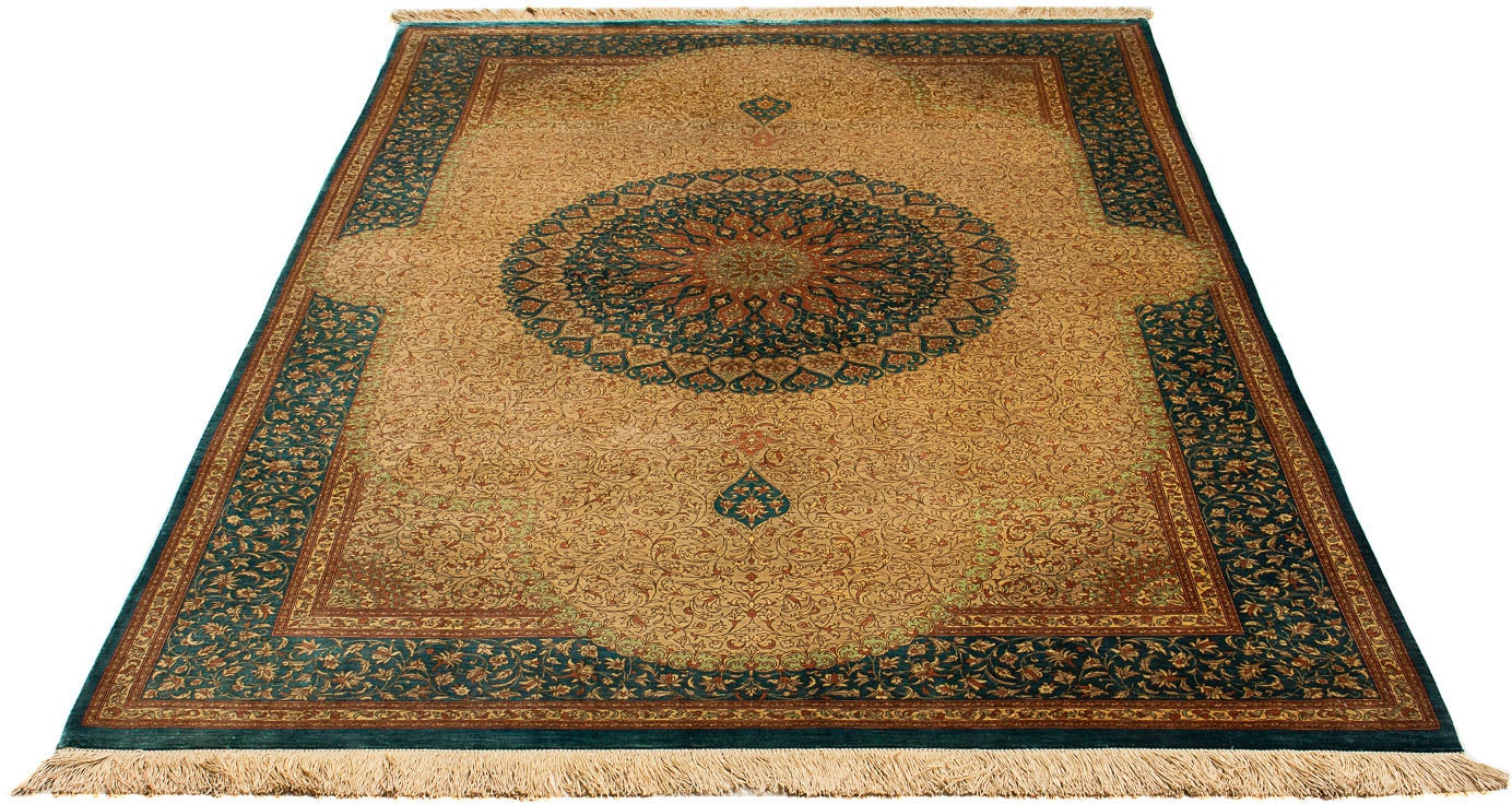 Seidenteppich »China Seide Medaillon 183 x 122 cm«, rechteckig, 6 mm Höhe, Unikat mit...