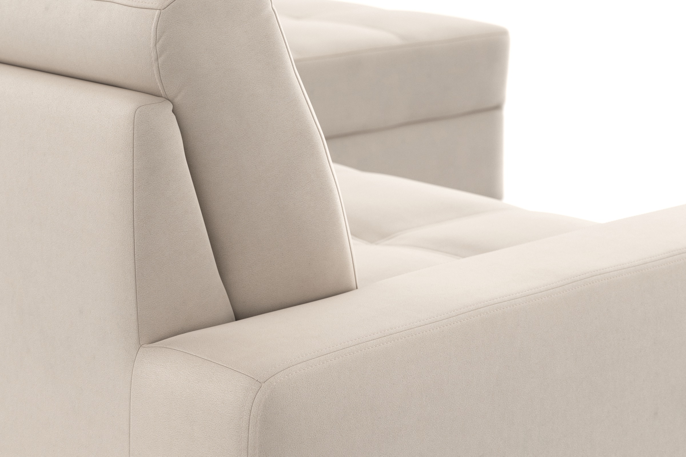 DOMO collection Ecksofa »Florentina zeitlos und elegant, Sitznähte als Designelement, L-Form«, wahlweise mit Bettfunktion, mit Kontrastnaht, Komfortsitzhöhe 47cm
