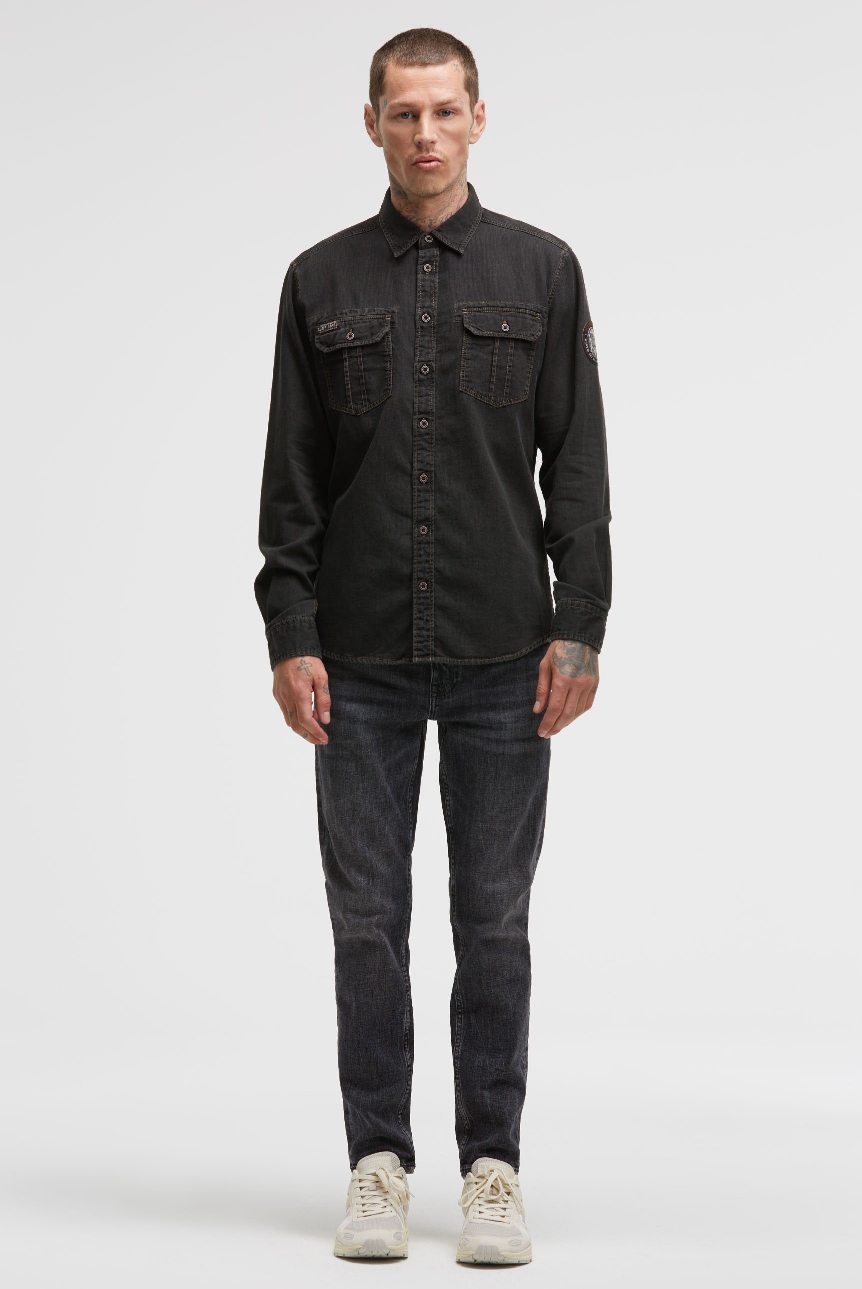 Thumbnail - CAMP DAVID Langarmhemd mit Brusttaschen