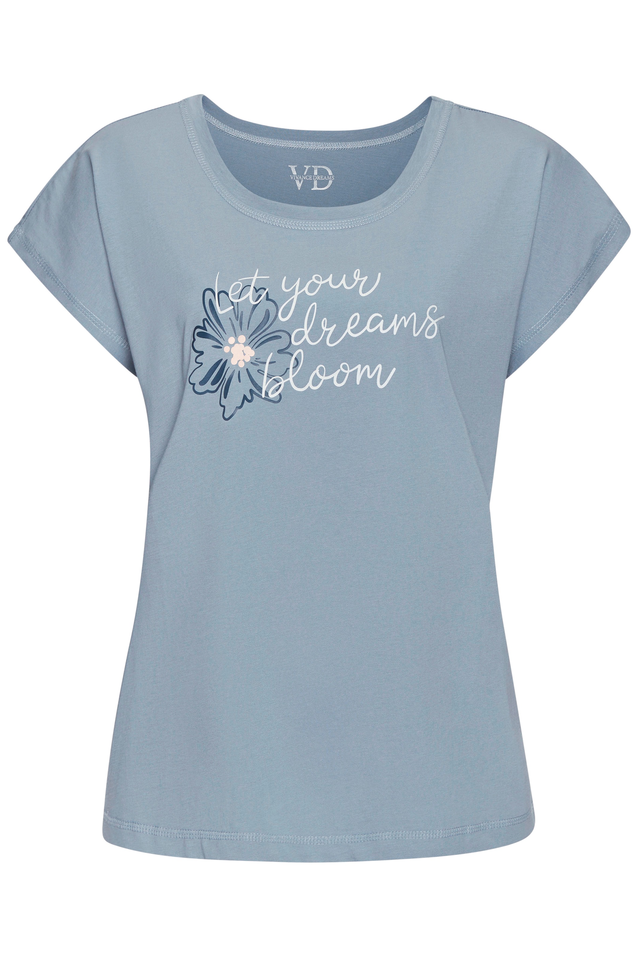 Vivance Dreams Pyjamaoberteil, mit schönem Frontprint
