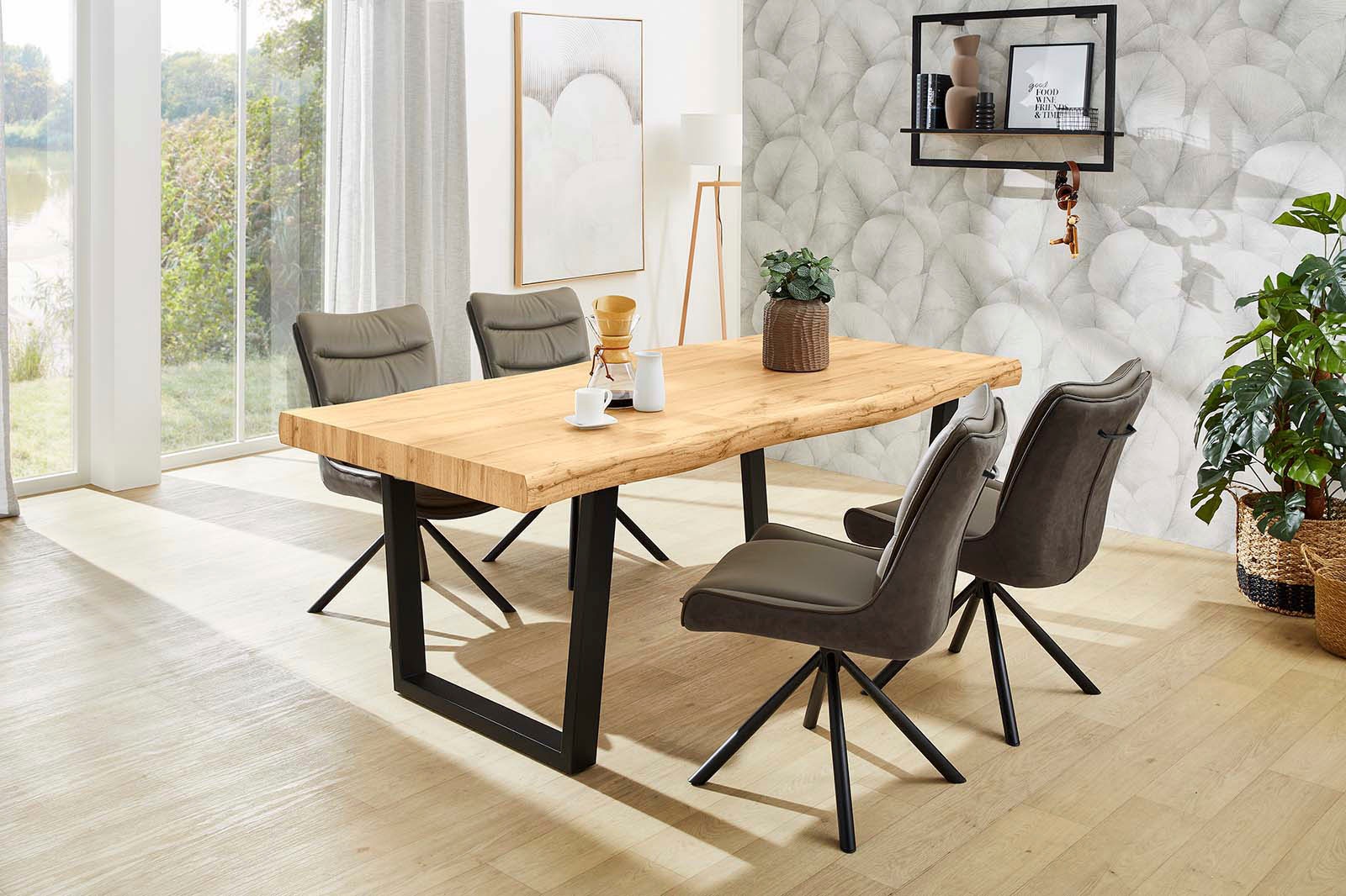 Jockenhöfer Gruppe Esstisch »Don«, in Baumkantenoptik, 200x100 cm, Plattenstärke 8 cm