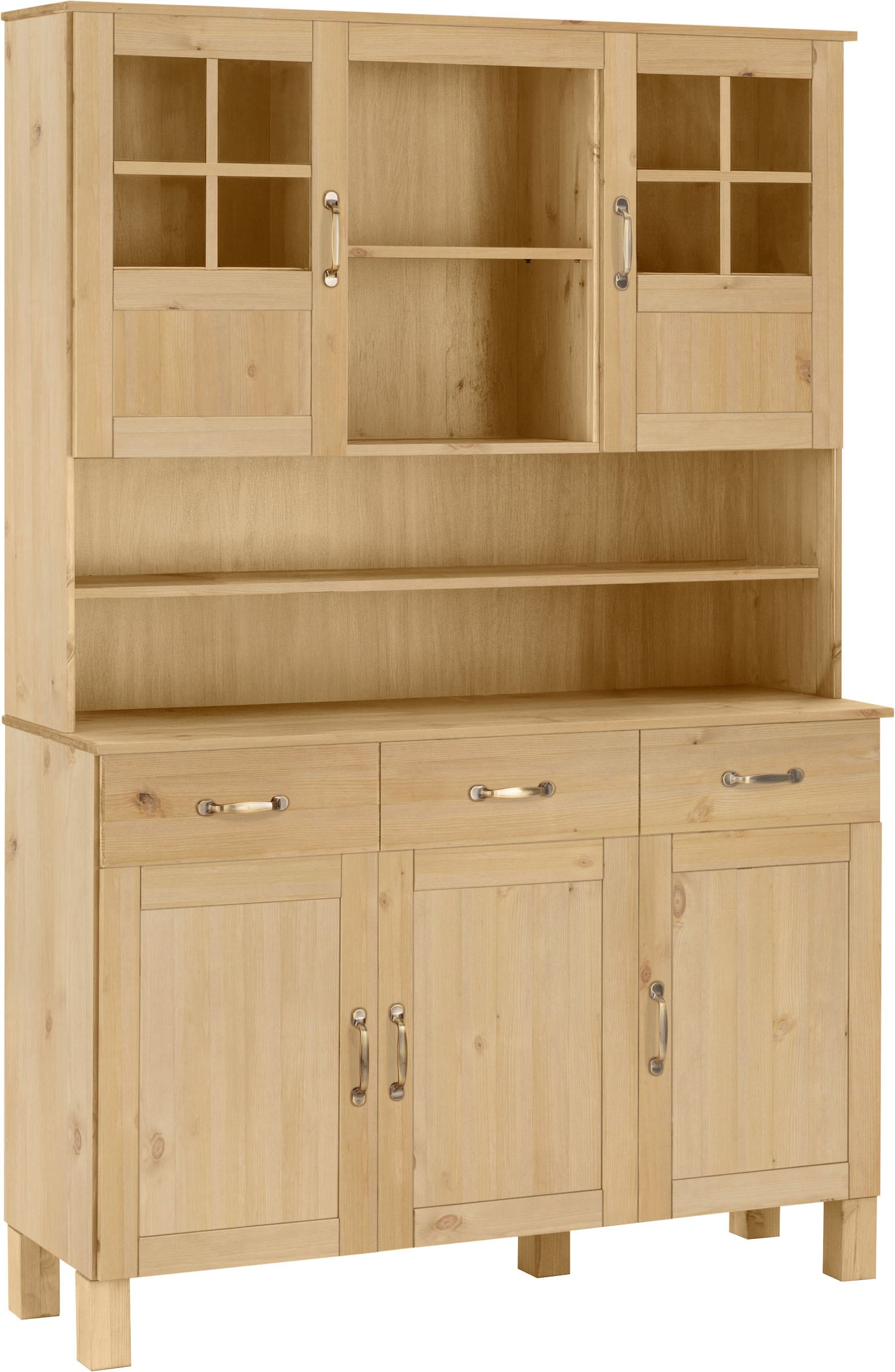 Home affaire Küchenbuffet "Alby" Breite 125 cm, 2 Glastüren, 2 Schubladen