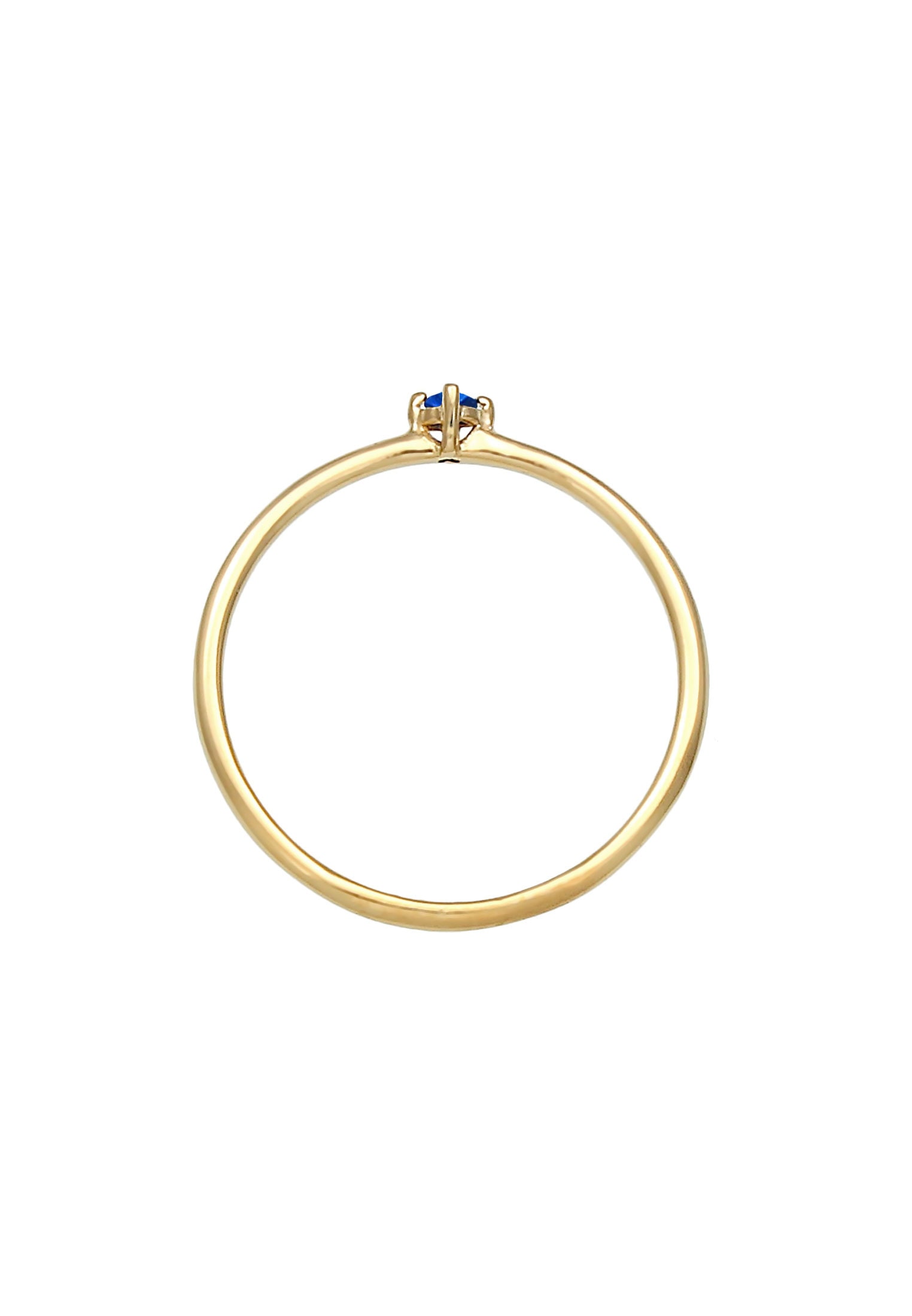 Elli Fingerring »Solitär synthetischer Saphir Blau 925 Silber«
